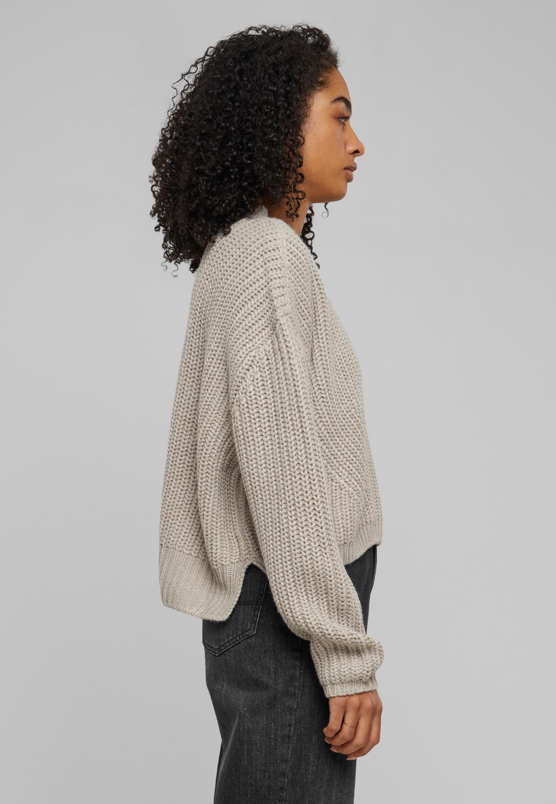 URBAN CLASSICS Rundhalspullover »Urban Classics Damen Ladies Wide Oversize Sweater«, (1 tlg.)
