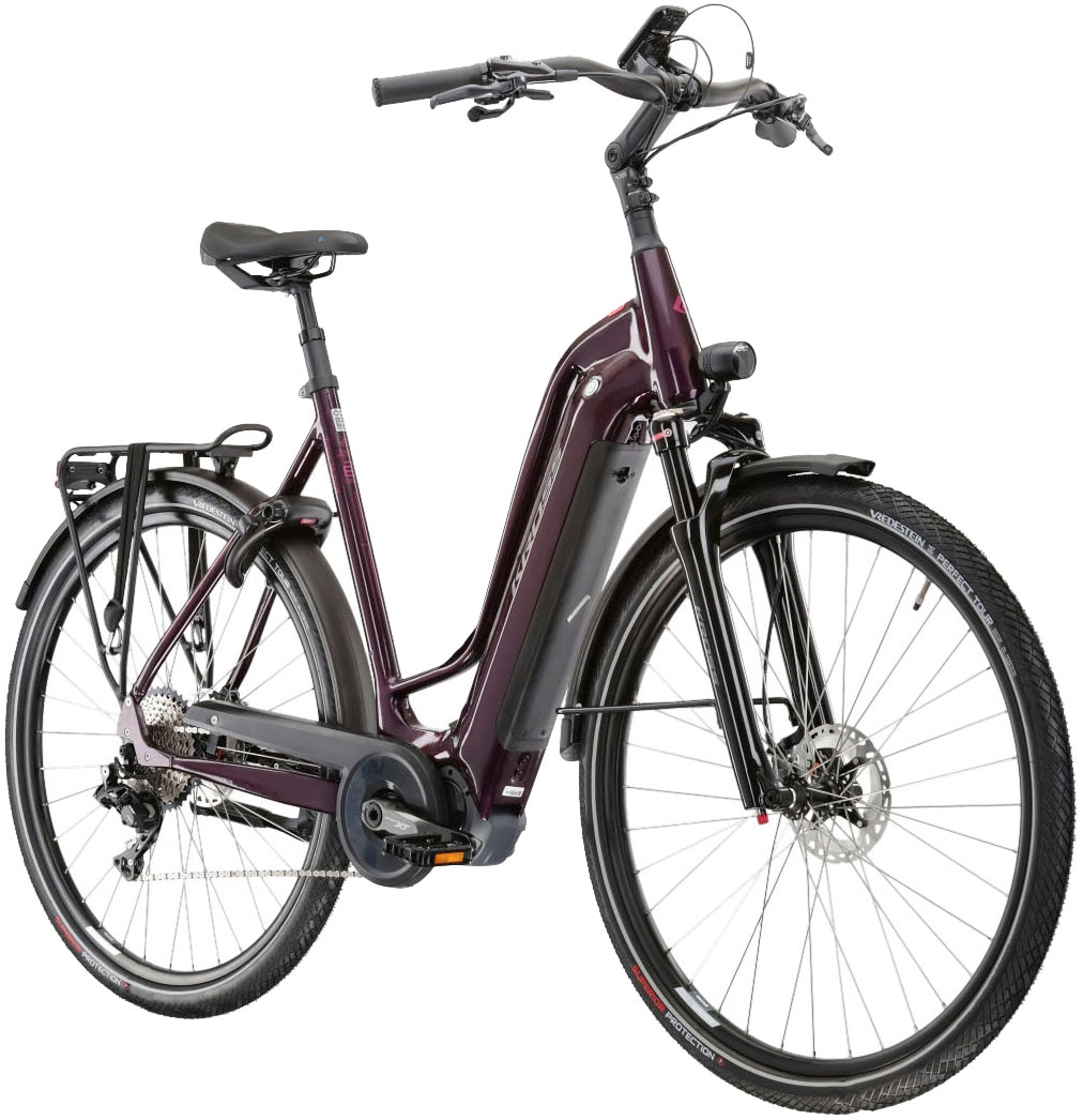 Kross E-Bike »E-Trekkingrad Trans Hybrid Prestige 630 28 Zoll lila«, 11 Gang, Shimano, DEORE XT DI2 M8050, Mittelmotor 250 W