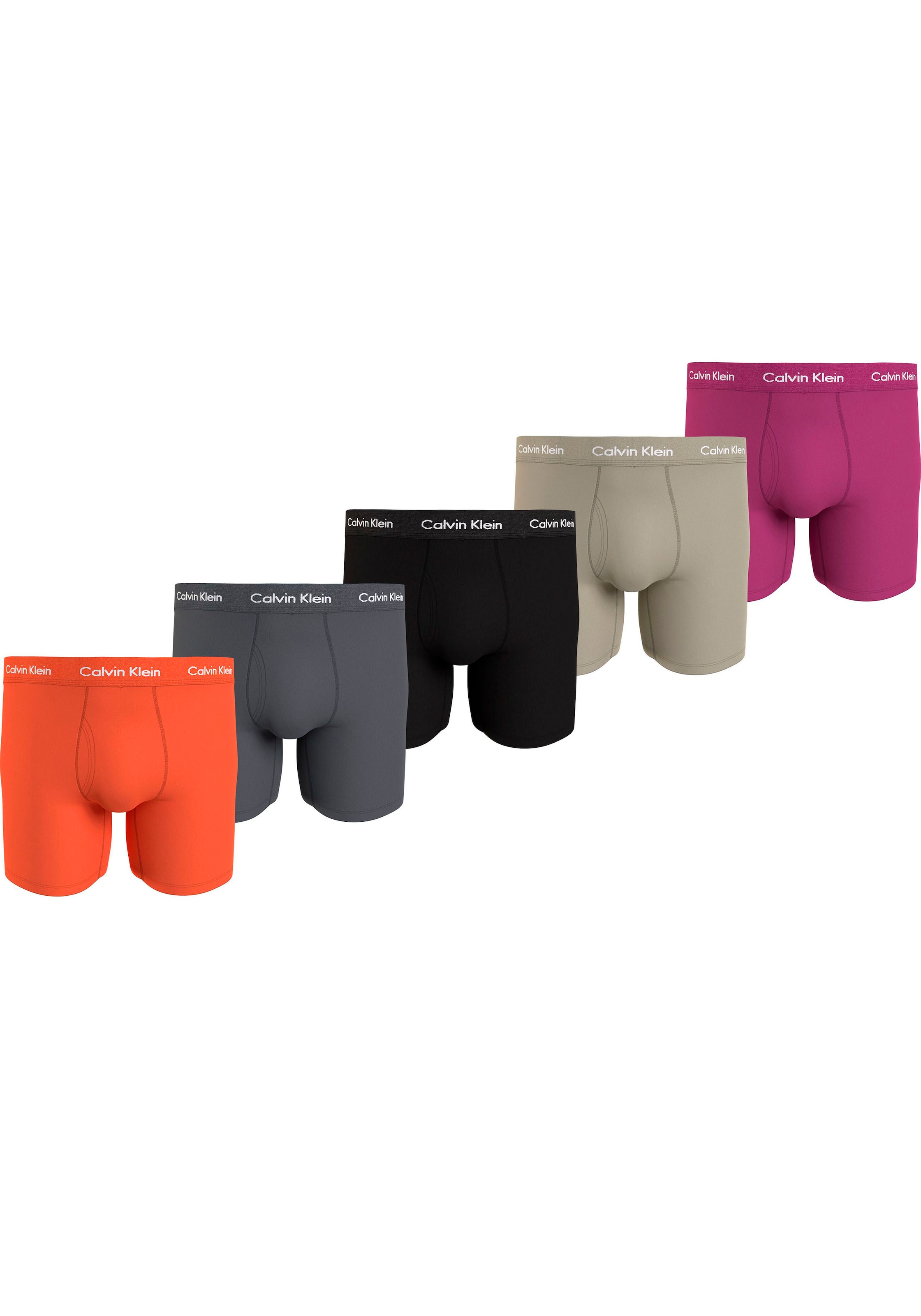 Calvin Klein Underwear Boxer »BOXER BRIEF 5PK«, (Packung, 5er-Pack), mit längerem Bein & Logo-Elastikbund