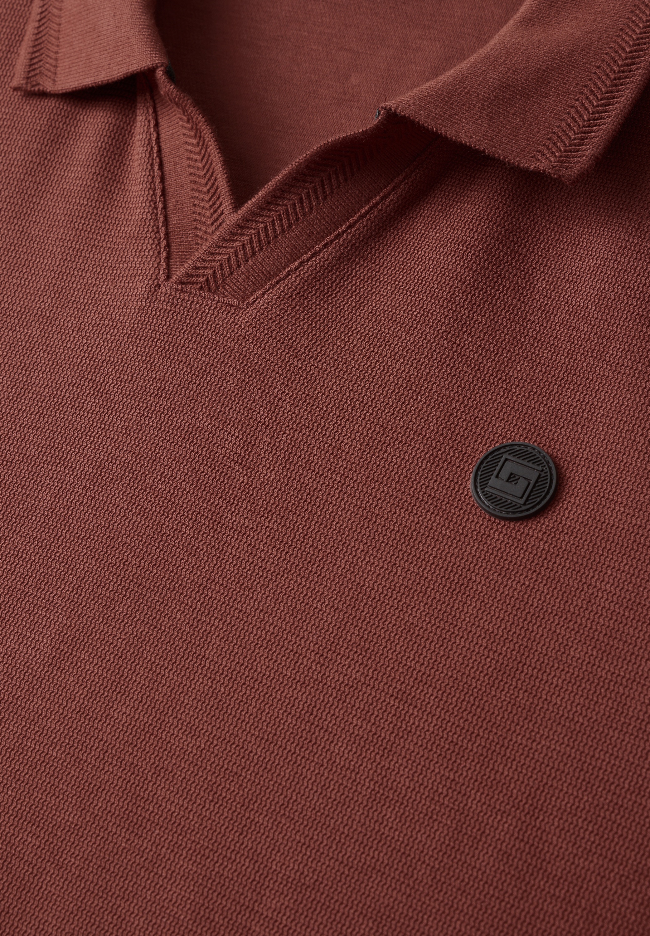STREET ONE MEN Poloshirt mit Strickmuster