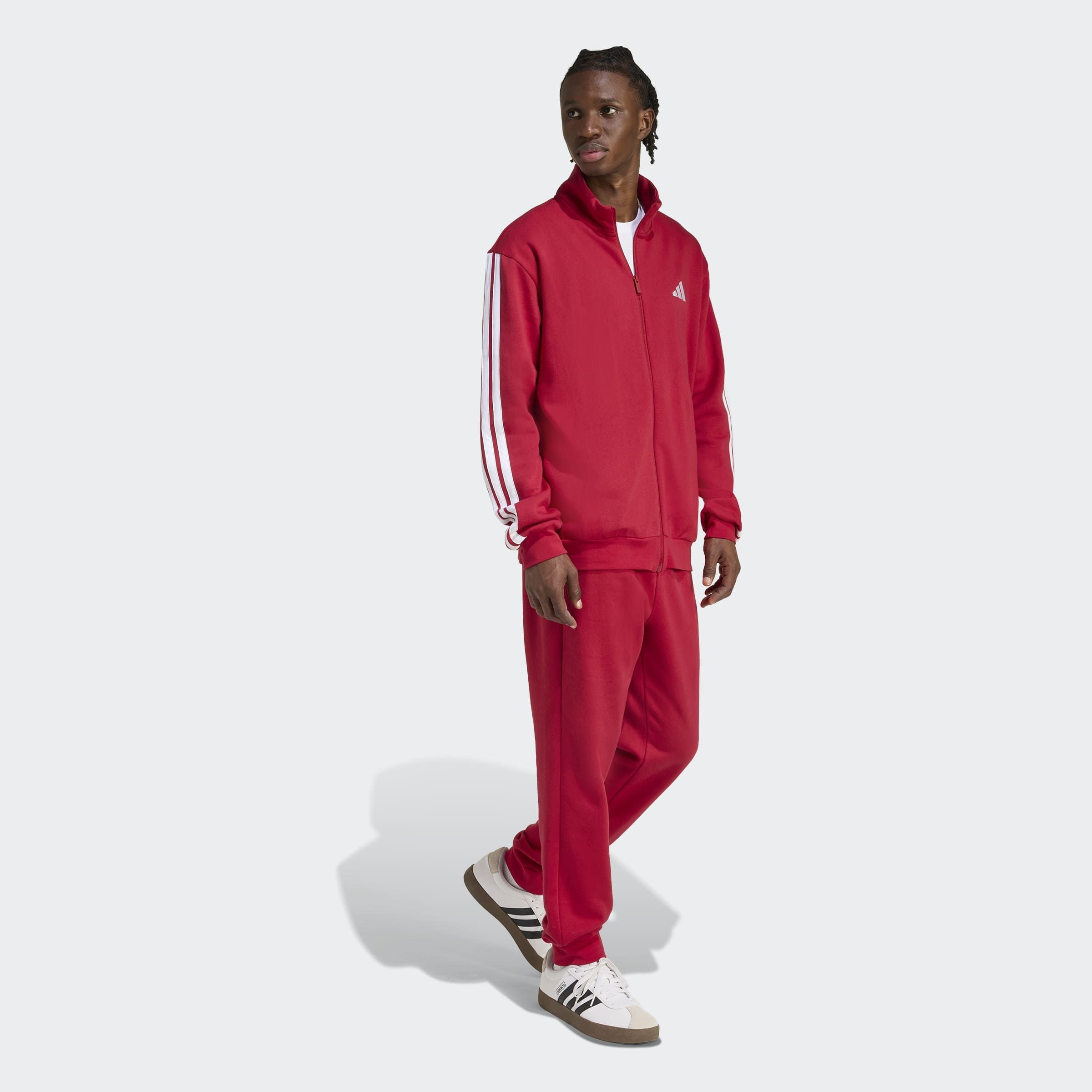 adidas Sportswear "3-STREIFEN FLEECE" 2 tlg. zweiteiliges Set, für Sportmode und Streetwear