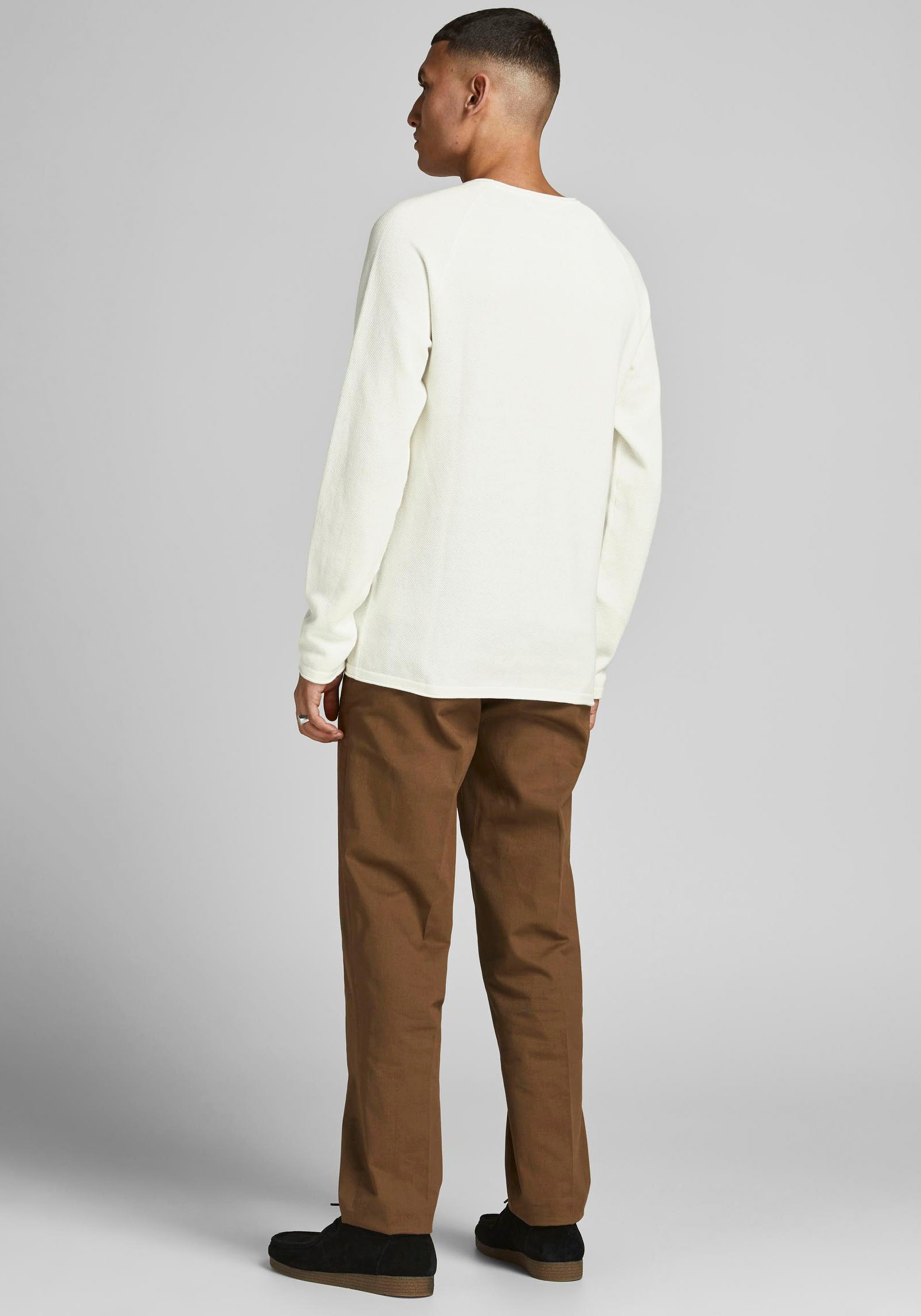 Jack & Jones Rundhalspullover JJEHILL Einfarbiger günstig online kaufen