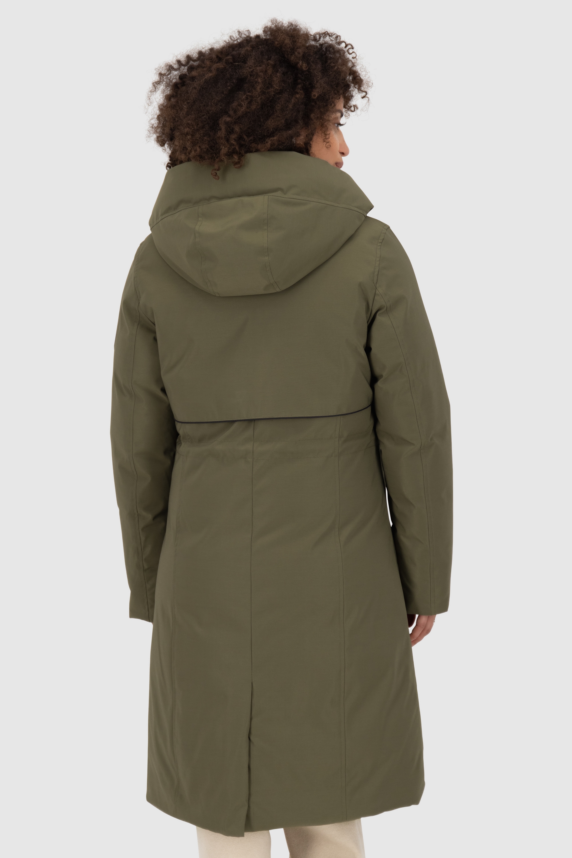Alife & Kickin Steppjacke »Damen CarsynAK A«, mit Kapuze, Wintermantel mit regulierbarem Taillen- Kordelzug und Kapuze
