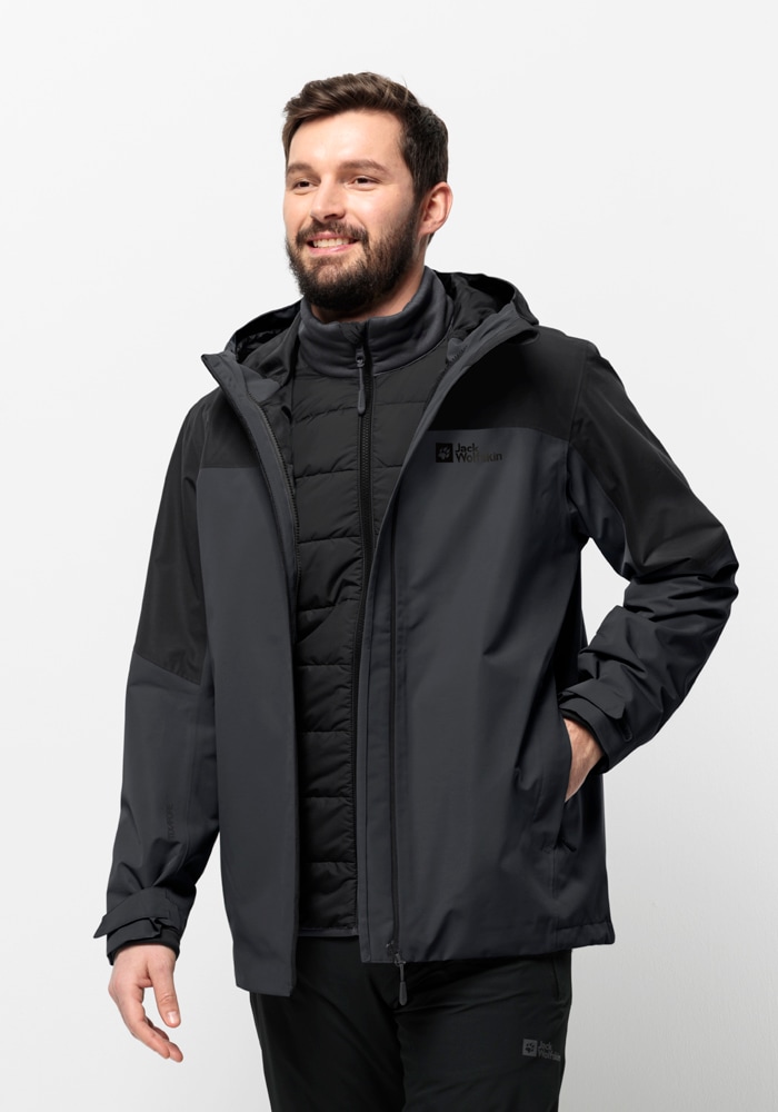 Jack Wolfskin 3-in-1-Funktionsjacke "GLAABACH 3IN1 JKT M", mit Kapuze