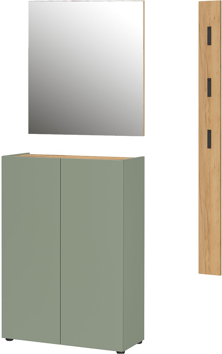 GERMANIA Garderoben-Set "Alviano" 3 tlg. mit eckigem Spiegel, optional mit günstig online kaufen