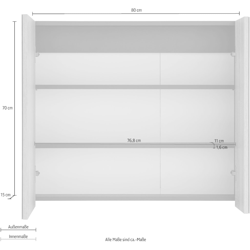 Home affaire Spiegelschrank »Wisla«, Breite 80 cm