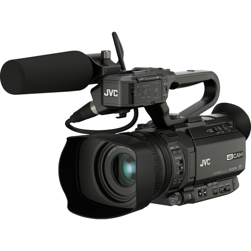 JVC Camcorder »GY-HM180E«, 4K Ultra HD, 12 fachx opt. Zoom