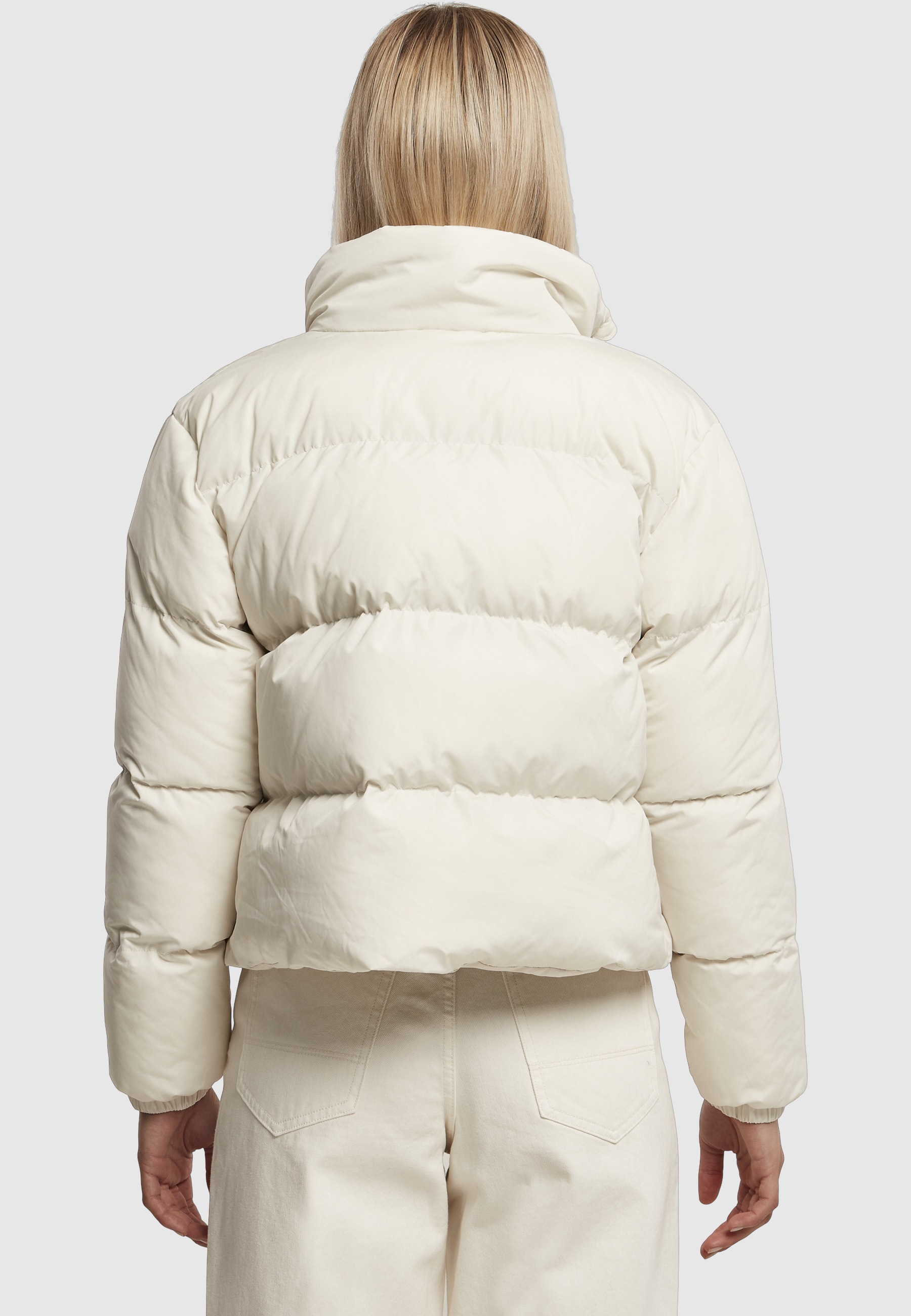 URBAN CLASSICS Winterjacke »Urban Classics Damen Ladies Short Peached Puffer Jacket« 1 Stk. tlg. ohne Kapuze