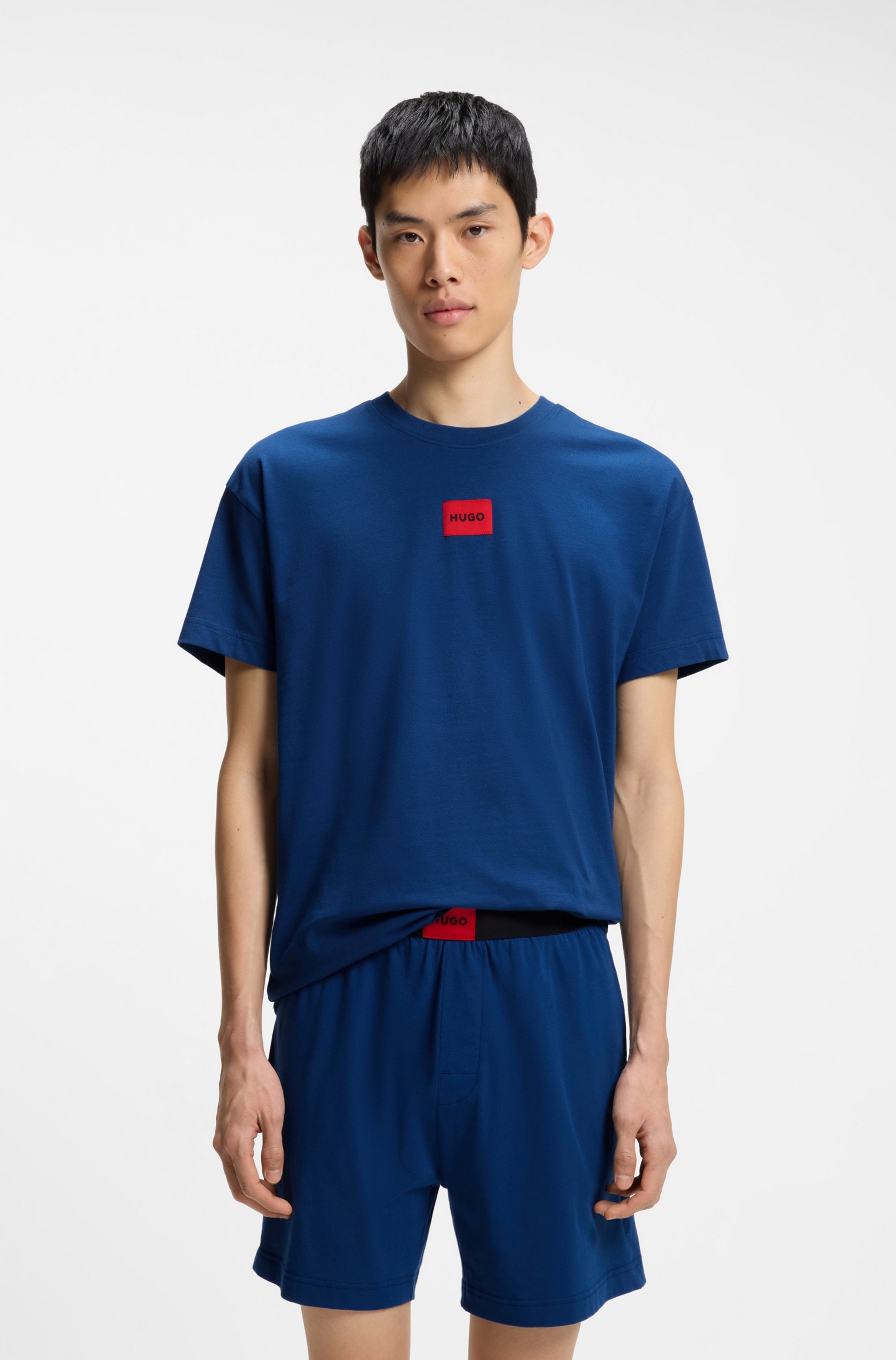 HUGO Underwear Pyjama "GALAXY SHORT SET" Set, 2 mit HUGO-Aufnäher, Stretch- günstig online kaufen