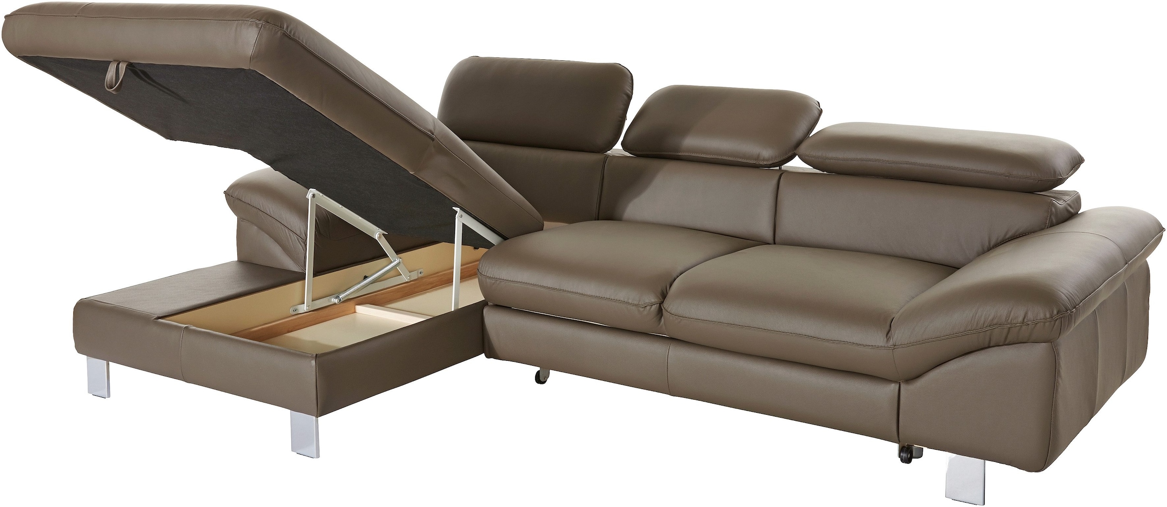COTTA Ecksofa Driver, mit Kopfteilverstellung, wahlweise mit Bettfunktion