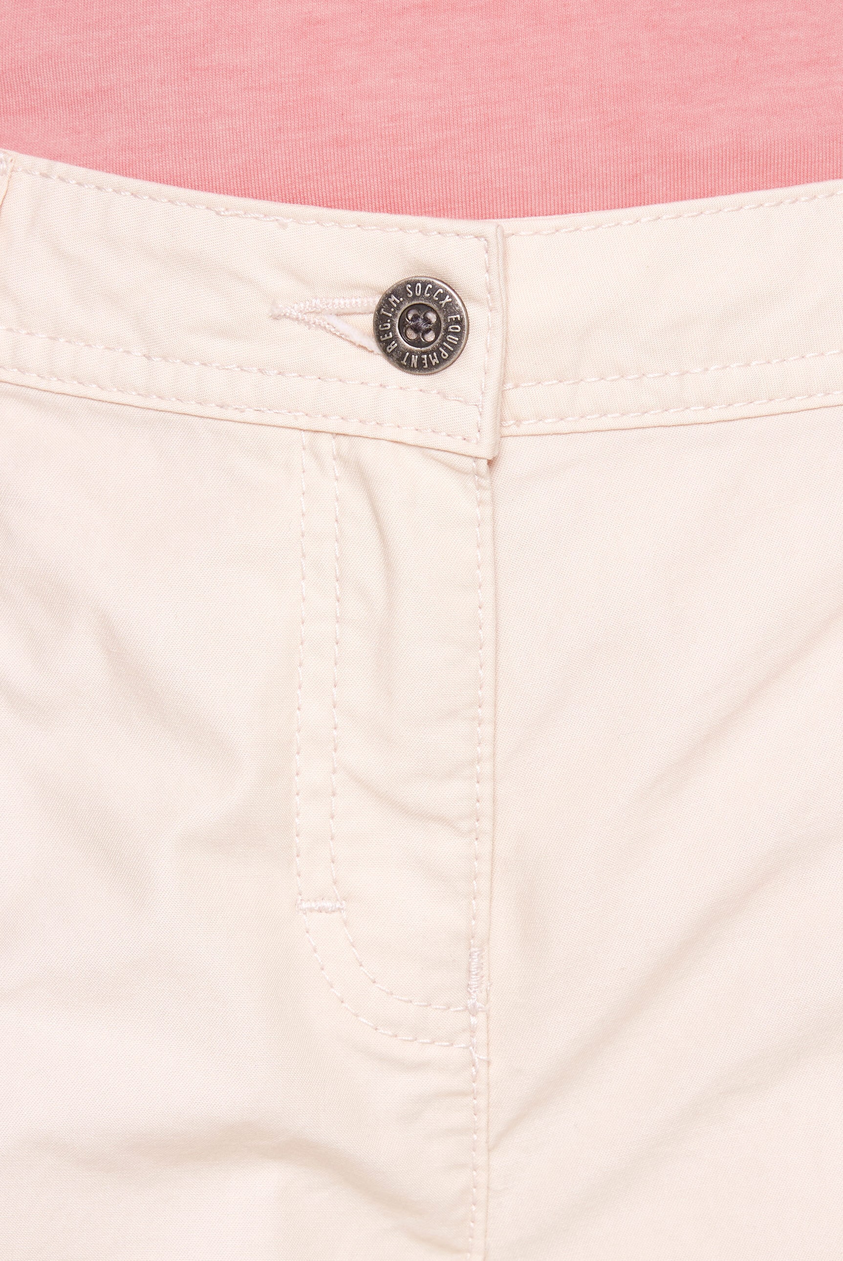 SOCCX Shorts, Krempelsaum mit Druckknopfriegel