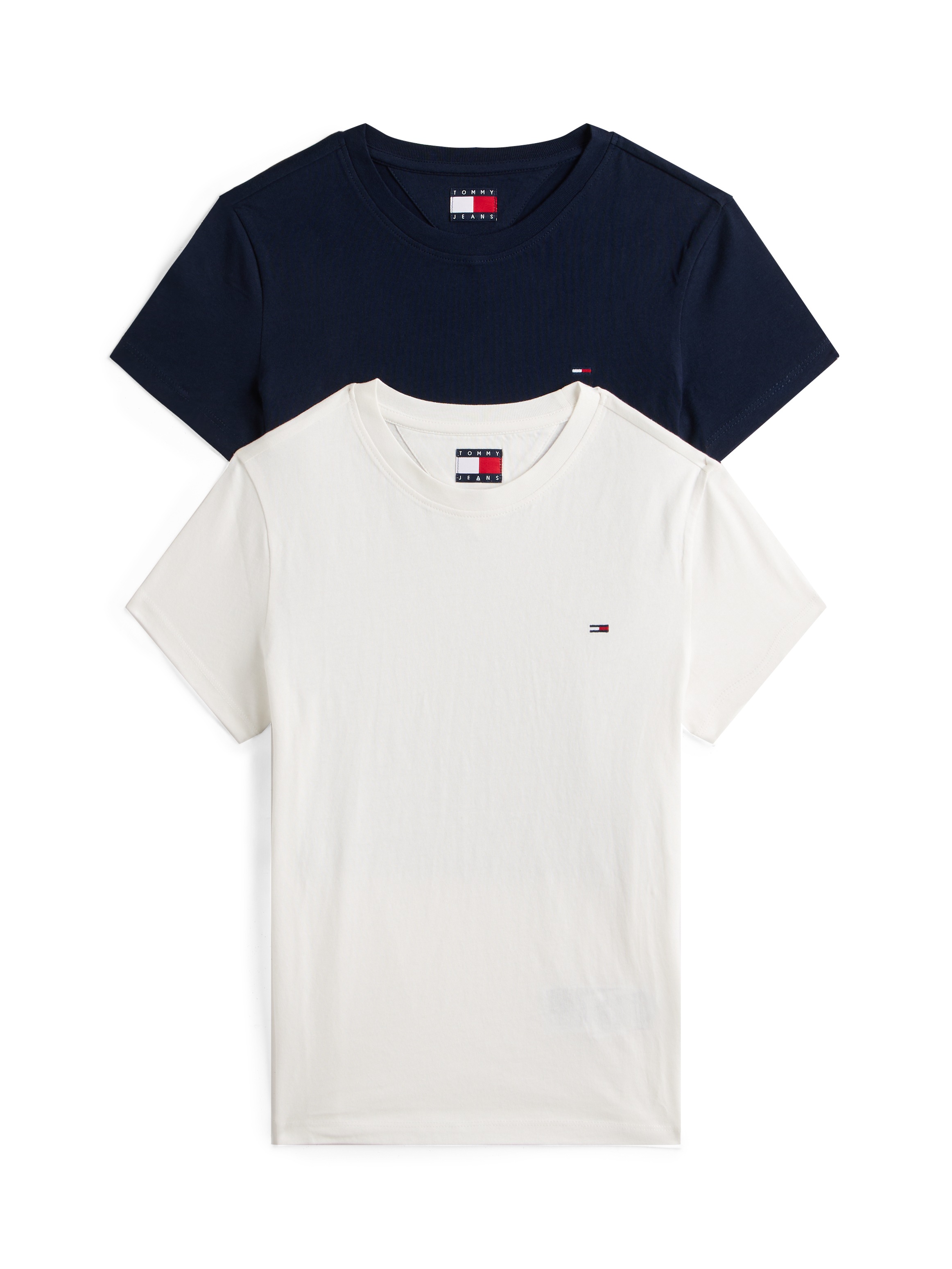 Tommy Jeans "TJW 2PACK C-NECK TEE" Packung, 2er, 2 Stk. mit Logo-Stickerei günstig online kaufen
