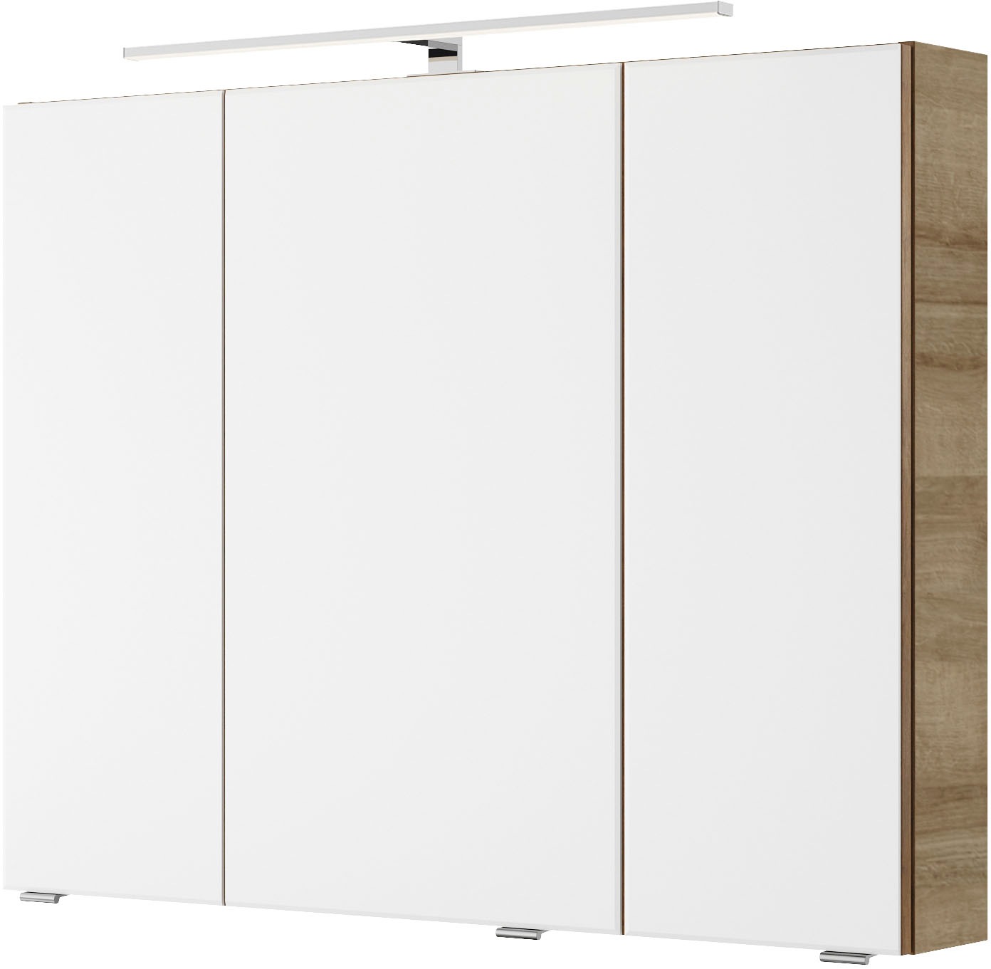 Saphir Badmöbel-Set »Serie 4035 2-teilig, Keramikwaschtisch mit LED-Spiegelschrank«, (Set), 90 cm breit, inkl. Türdämpfer, 2 Schubladen, 3 Türen, 6 Einlegeböden