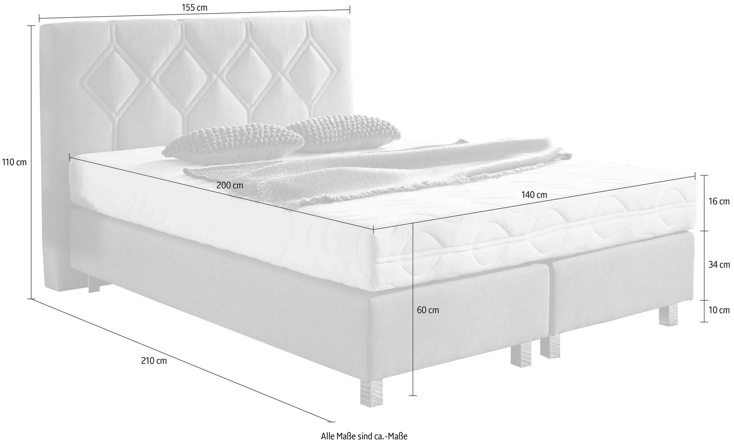 Westfalia Schlafkomfort Boxspringbett »Phönix«