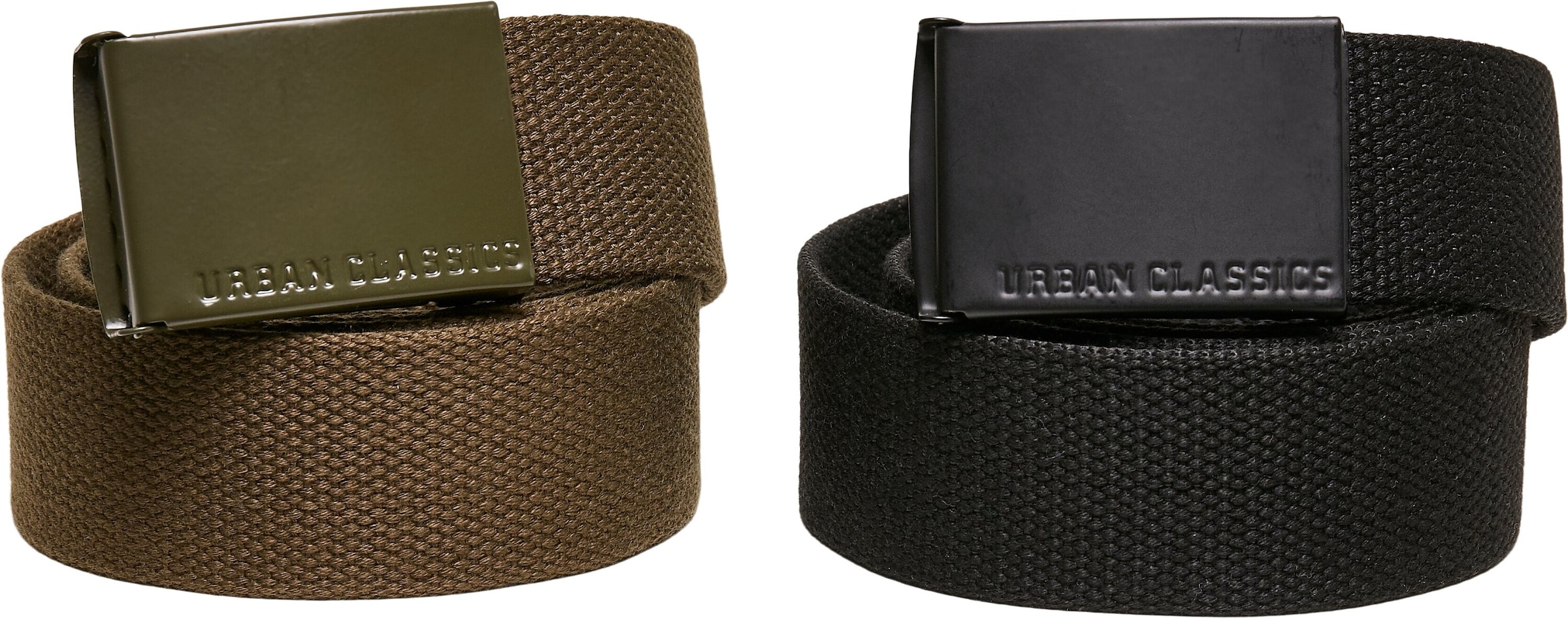 Black Friday URBAN CLASSICS Hüftgürtel »Accessoires Colored Buckle Canvas  Belt 2-Pack« | BAUR