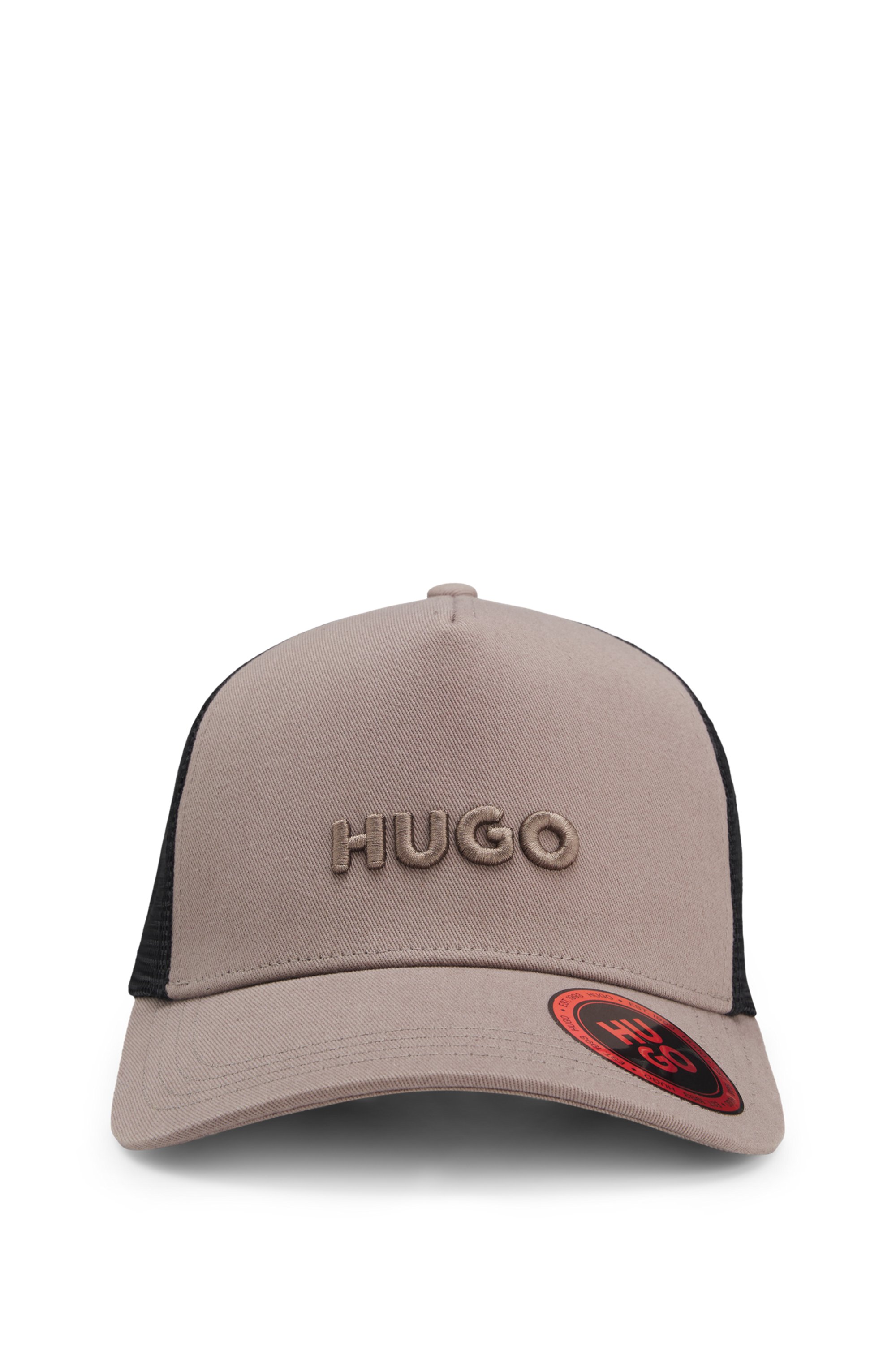 Thumbnail - HUGO Fitted Cap "Marsel-Trucker" aus Twill & Mesh mit 3D Logostickerei, unisex