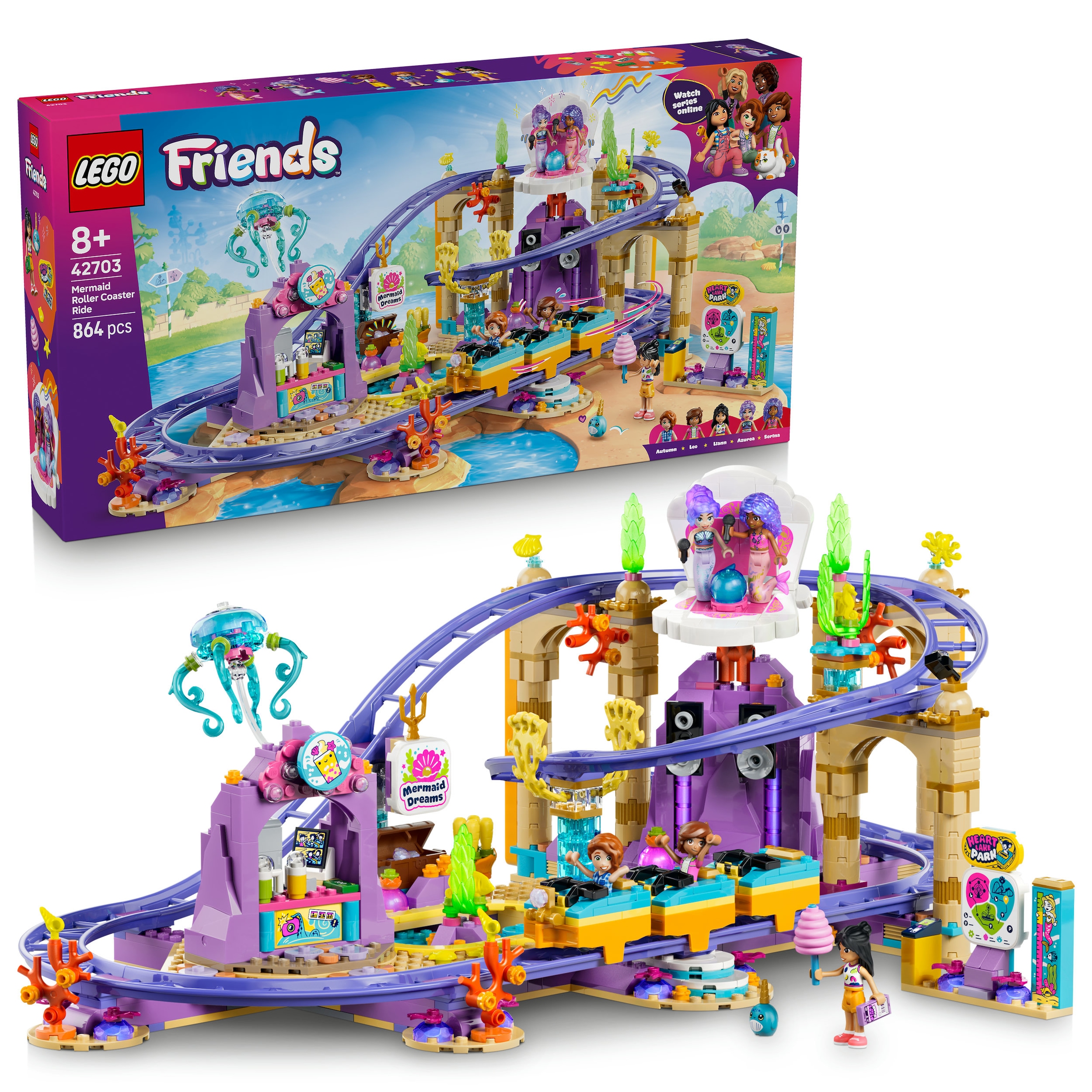 LEGO® Konstruktionsspielsteine »Meerjungfrauen-Achterbahn (42703), LEGO Friends« Made in Europe