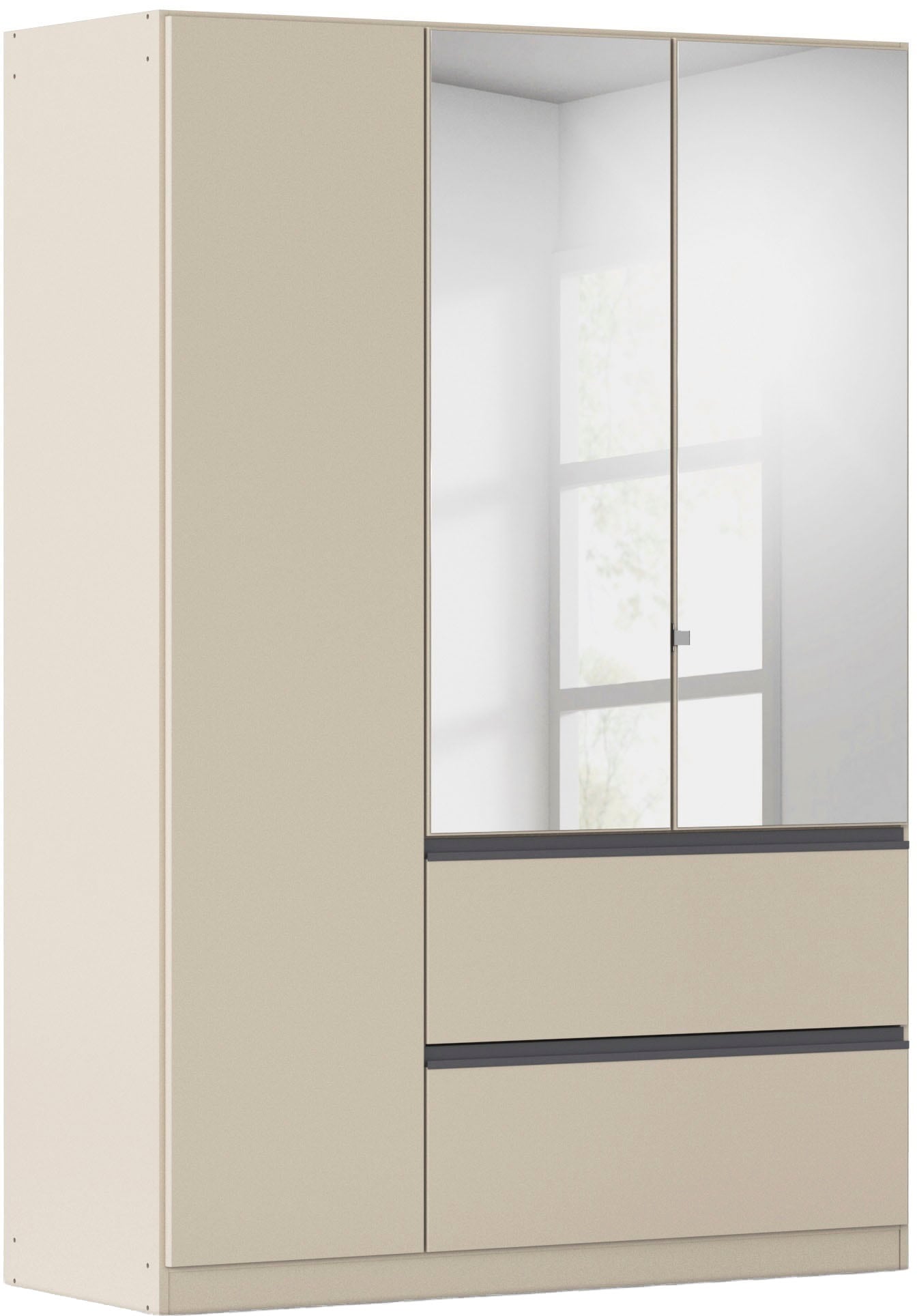 rauch Drehtürenschrank "Kleiderschrank Schrank Garderobe COSTA in den Breiten 91/136/181 cm" in 3 Ausstattungen BASIC/CLASSIC/PREMIUM, mit Spiegel, grifflose Front und Push-to-Open Funktion MADE IN GERMANY