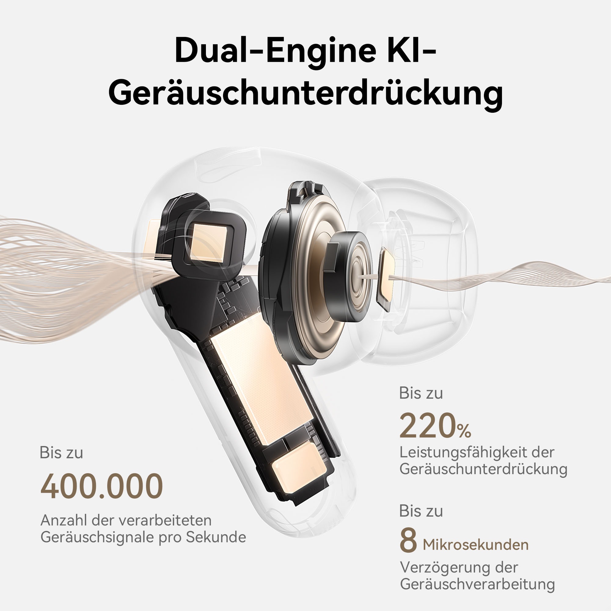 Huawei wireless In-Ear-Kopfhörer »FreeBuds Pro 5« A2DP Bluetooth Active Noise Cancelling (ANC) | Freisprechfunktion | True Wireless Dual-Engine KI-Geräuschunterdrückung, Ultra-immersiver Sound