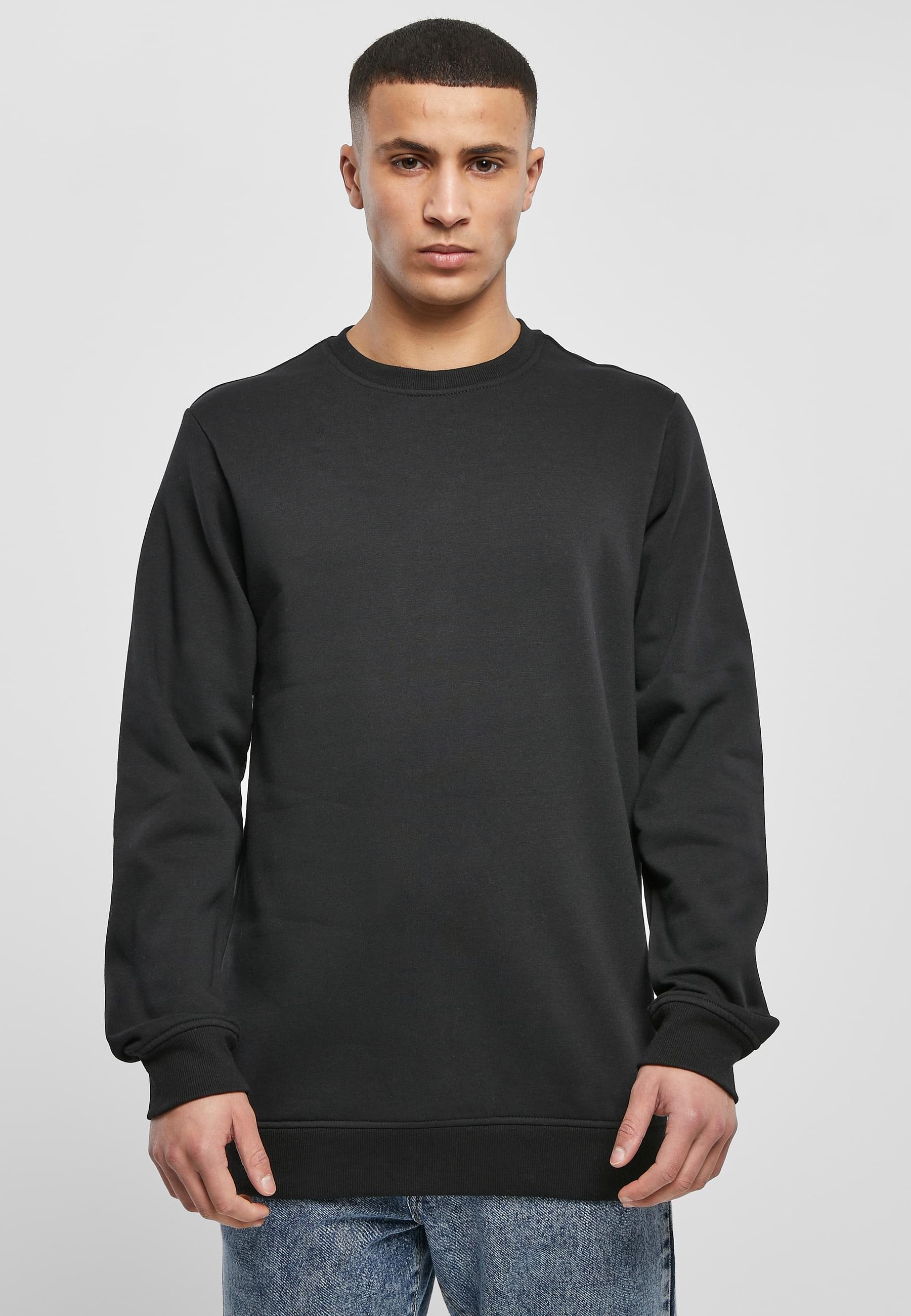 URBAN CLASSICS Rundhalspullover »Urban Classics Herren Basic Terry Crew«, (1 tlg.)