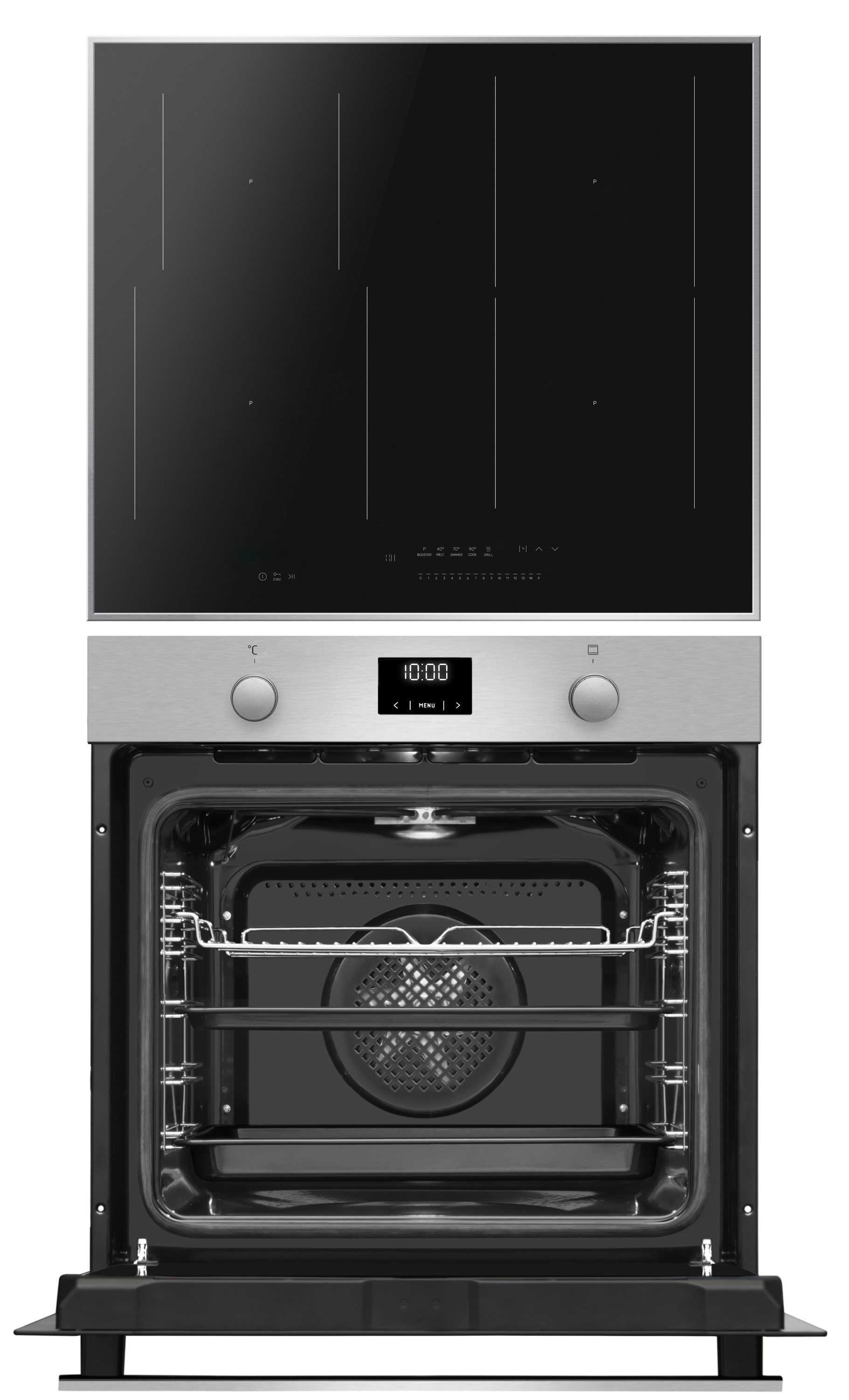 Amica Induktions Herd-Set »EBIX 955 100 E FlexConnect« mit Teleskopauszug nachrüstbar Steam Clean Mehr Freiheit für deine Küche – FlexConnect macht’s möglich!