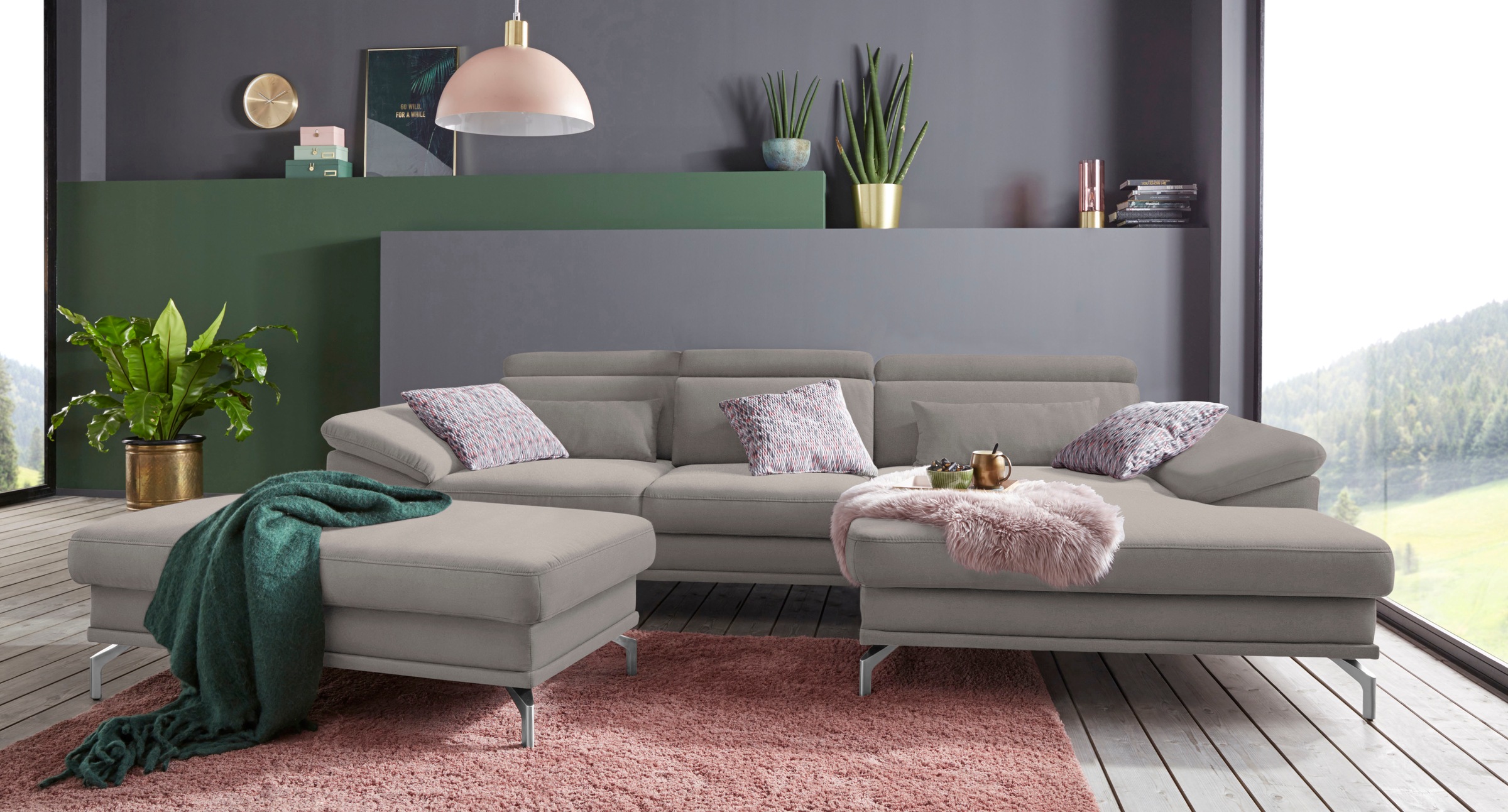 sit&more Ecksofa »Scorpio L-Form«, inklusive Sitztiefenverstellung, wahlweise mit Kopfverstellung