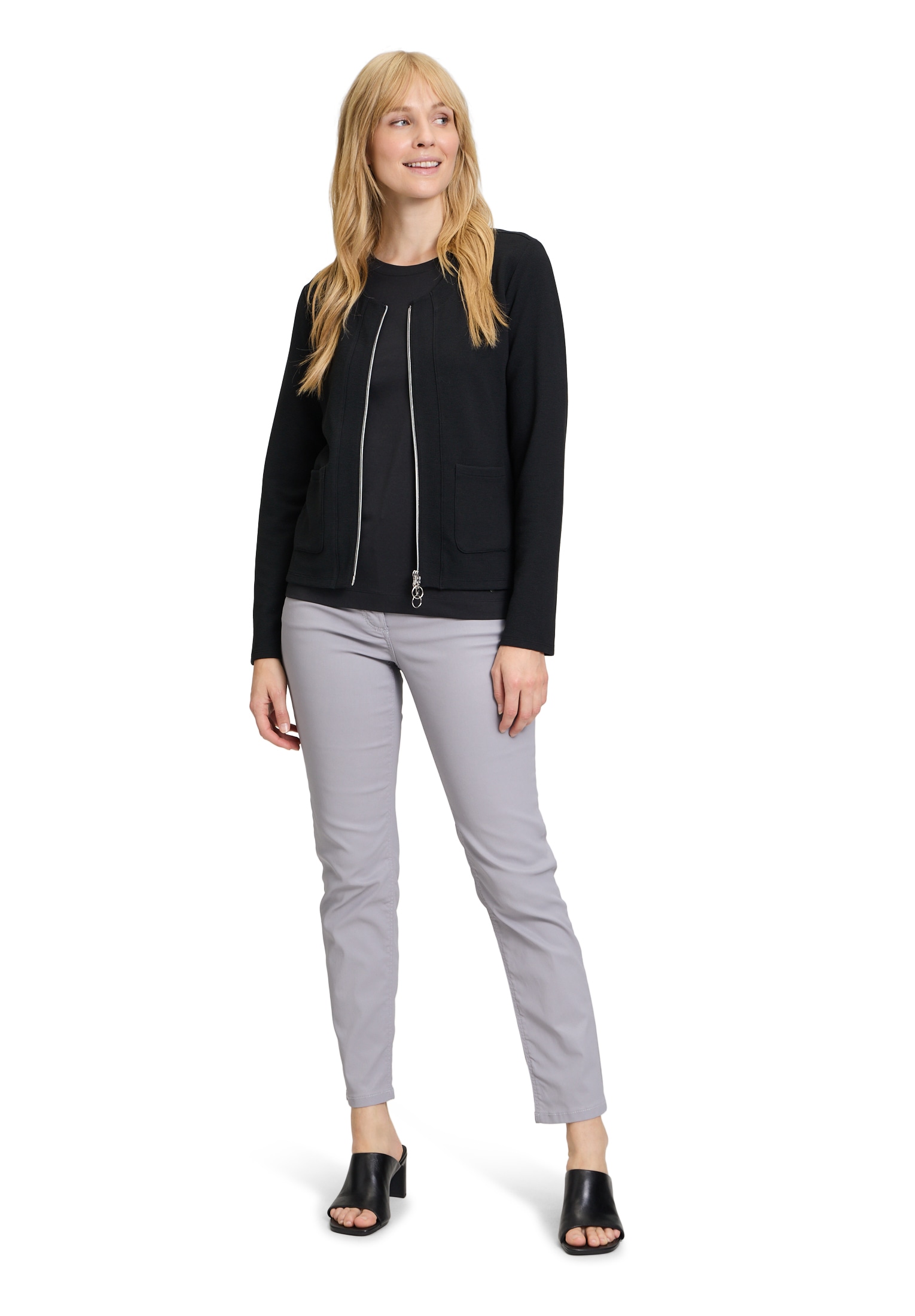 Betty Barclay Sweatjacke »Betty Barclay Damen Shirtjacke mit Struktur«, Taschen
