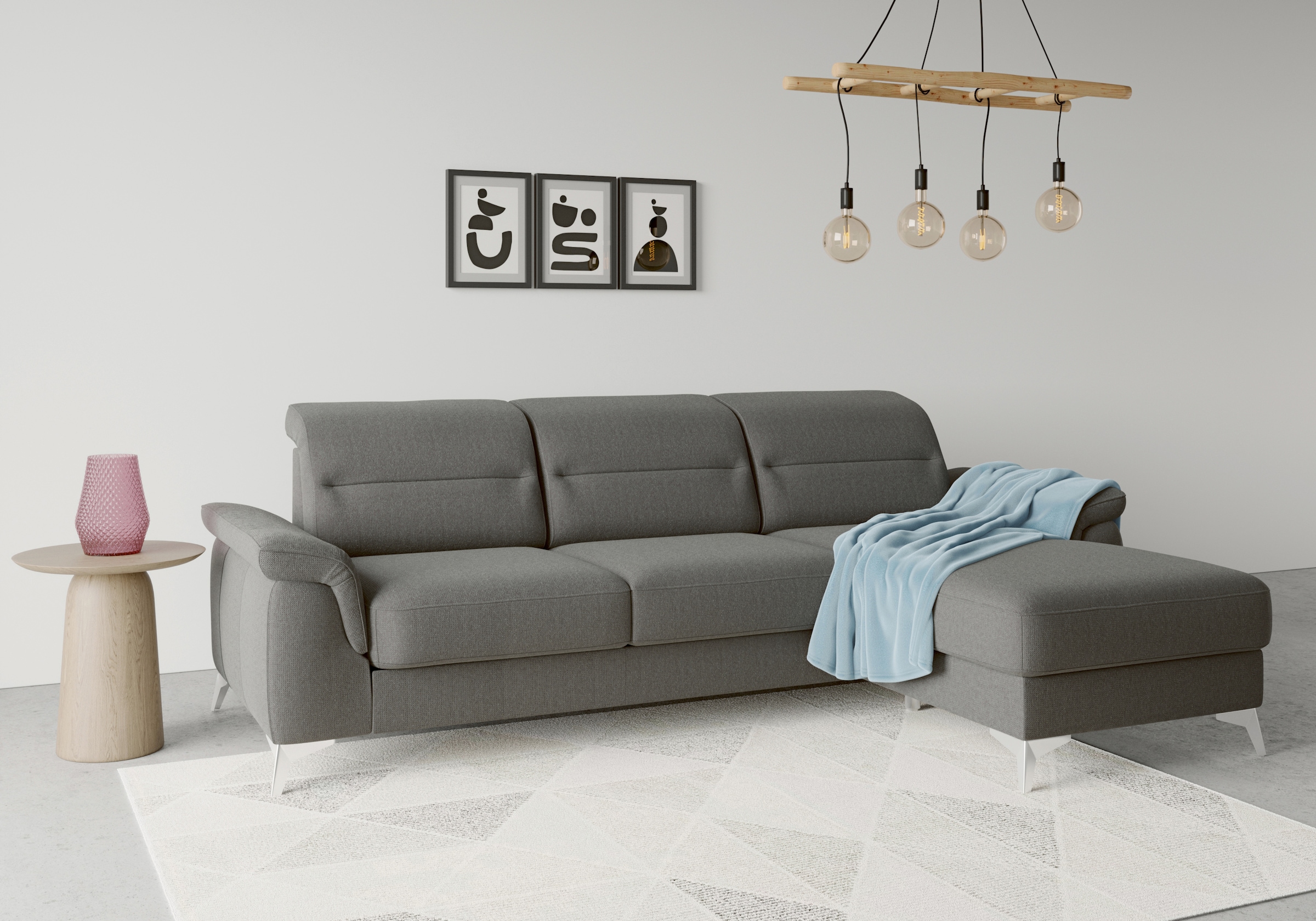 sit&more Ecksofa "Sinatra L-Form" mit Recamiere, optinal mit Kopfteilverste günstig online kaufen