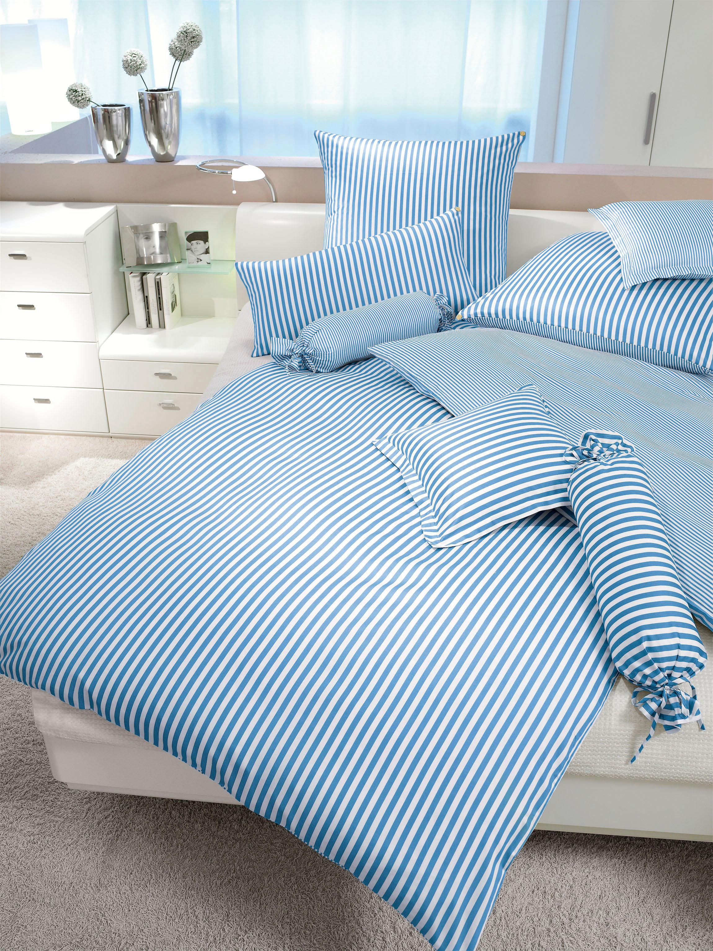 Janine Wendebettwäsche "modernclassic 3912, 100% Baumwolle" 2 Stk. mit Reißverschluss, Streifen Design