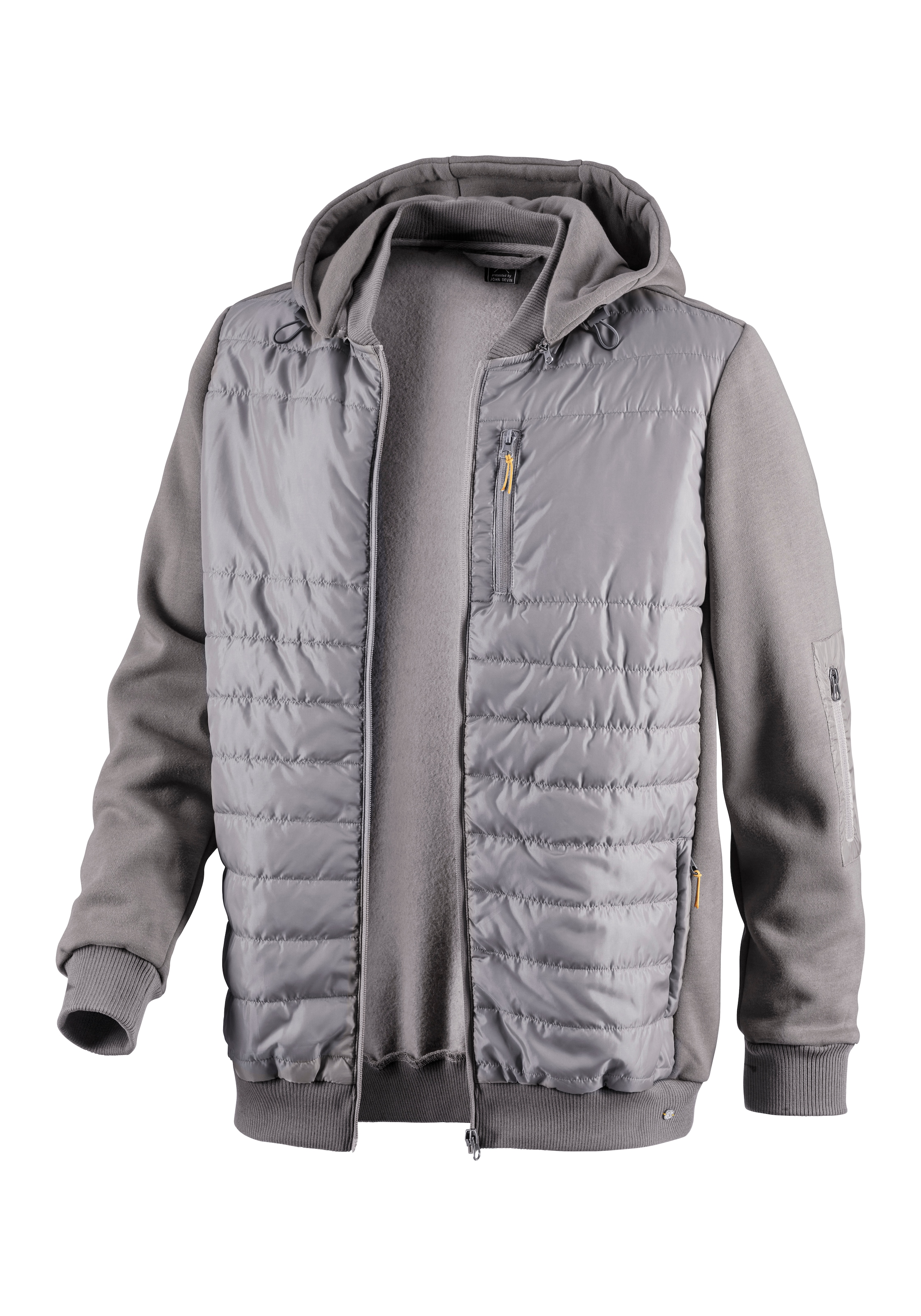 H.I.S Kapuzensweatjacke, im vorderen Bereich gesteppt, mit abnehmbarer Kapuze