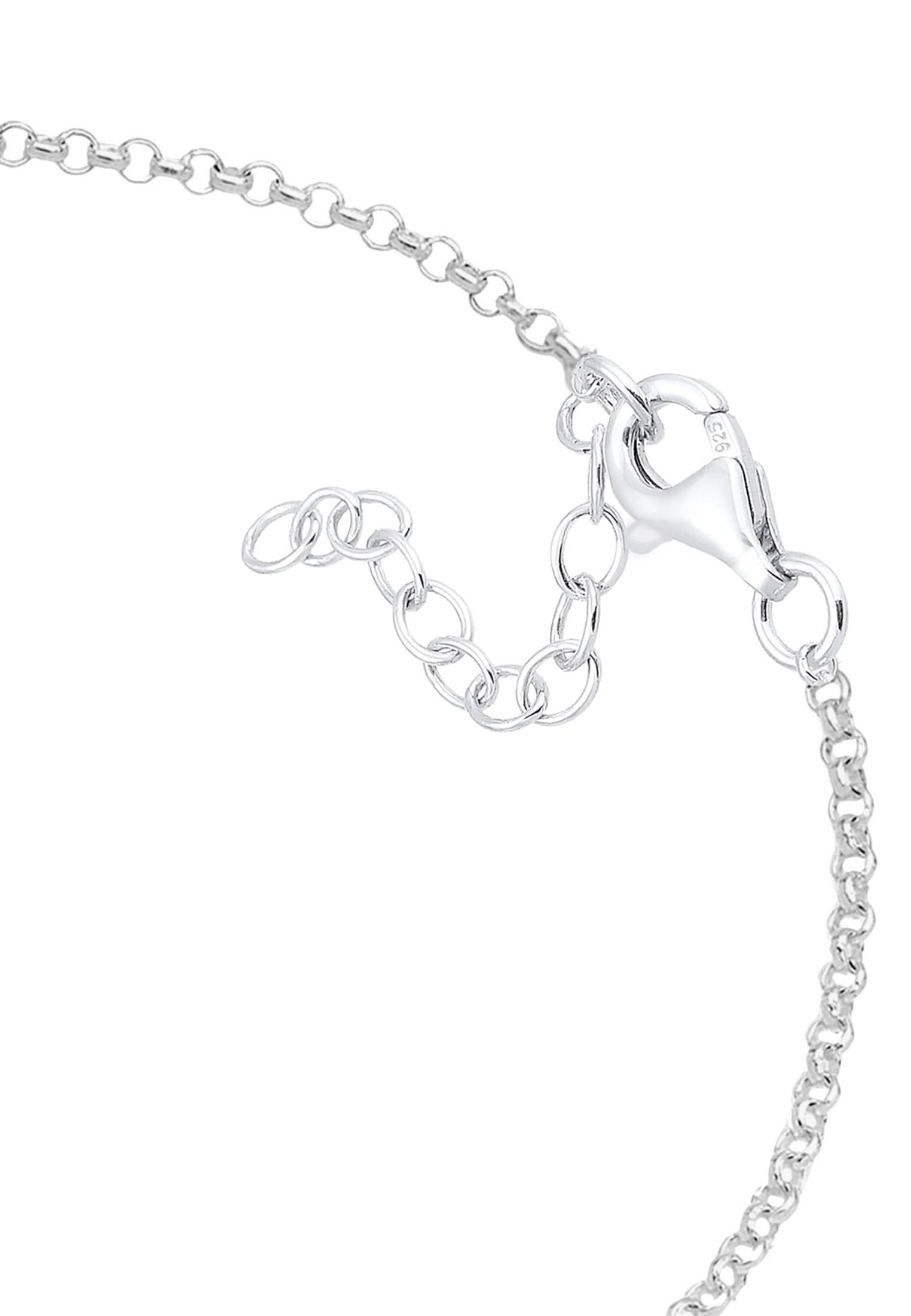 Elli Armband »Halbmond und Mondstein 925 Silber vergoldet«