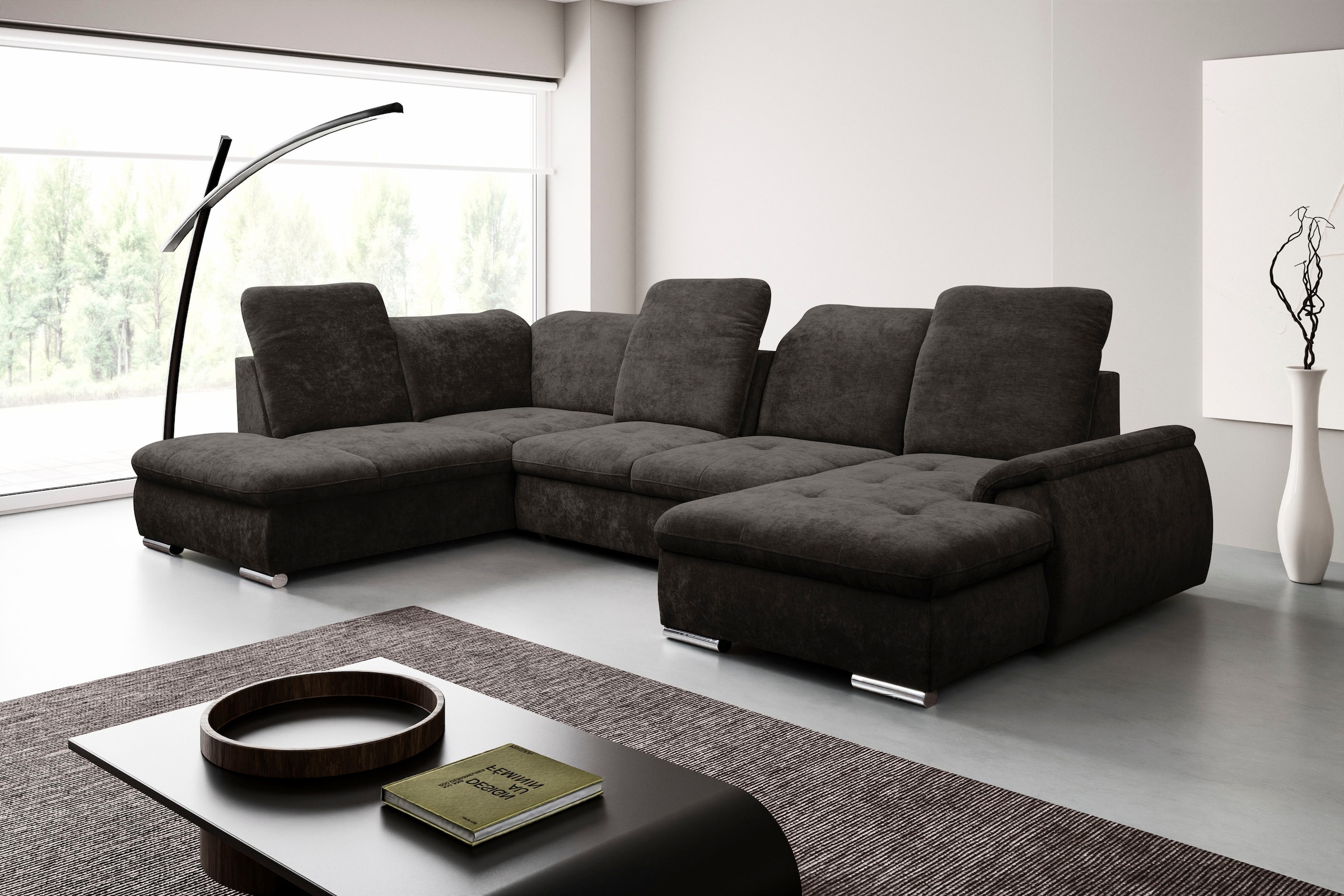 WERK2 Wohnlandschaft »Pula« verstellbare Kopfteile, mit Schlaffunktion und Bettkasten