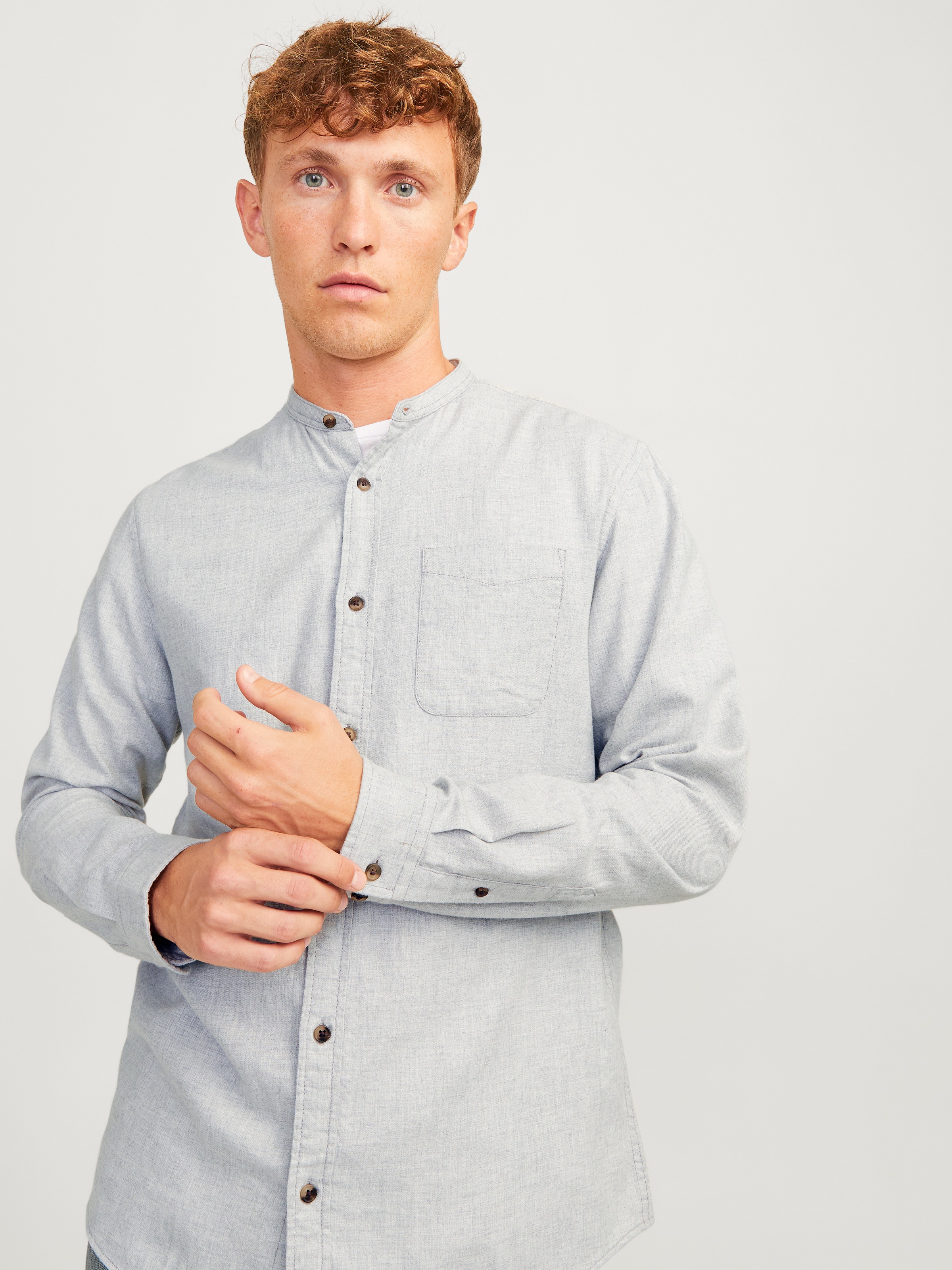 Jack & Jones Langarmhemd "JJEBAND MELANGE SHIRT LS SN" günstig online kaufen