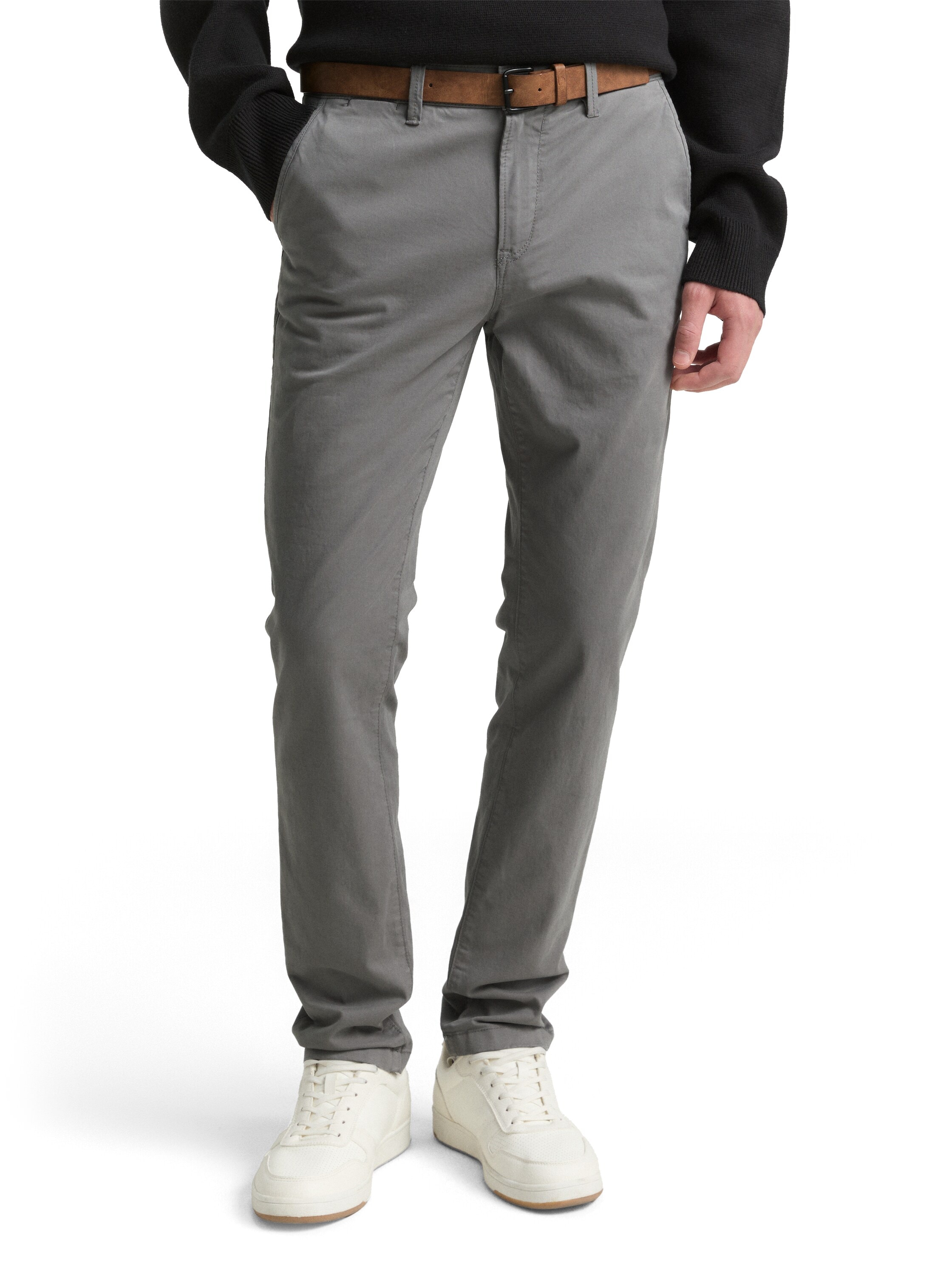 TOM TAILOR Denim Chinohose, (mit Gürtel), leicht vorgewaschen günstig online kaufen
