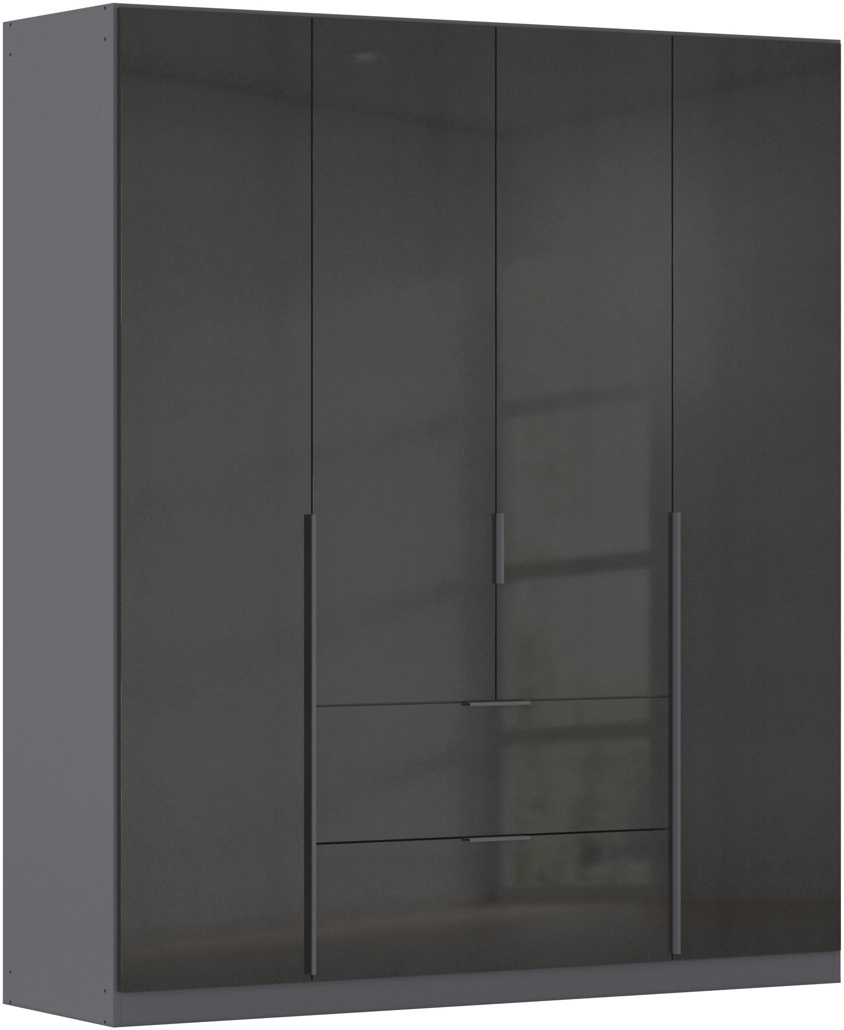 OTTO home Drehtürenschrank "Kleiderschrank Schrank Garderobe AGORDO mit Dekor- oder Hochglanzfront" in zwei Griff-Farben, Breite 181 cm, mit Außenschubkästen, Serie in 7 Breiten und 2 Höhen MADE IN GERMANY