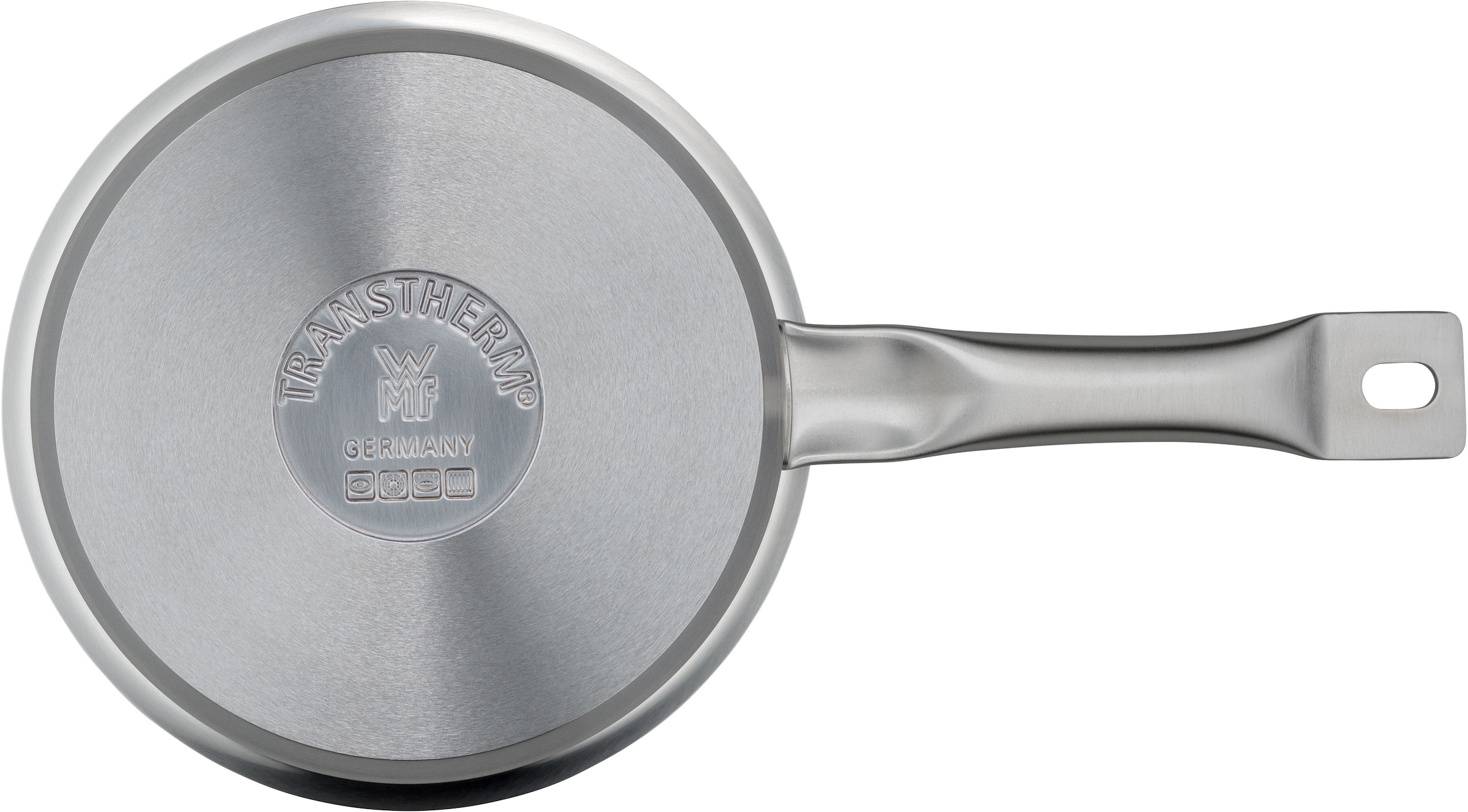 WMF Kasserolle »Gourmet Plus«, Cromargan® Edelstahl Rostfrei 18/10, (1 tlg.), wärmeduzierende Hohlgriffe, Innenskalierung, breiter Schüttrand