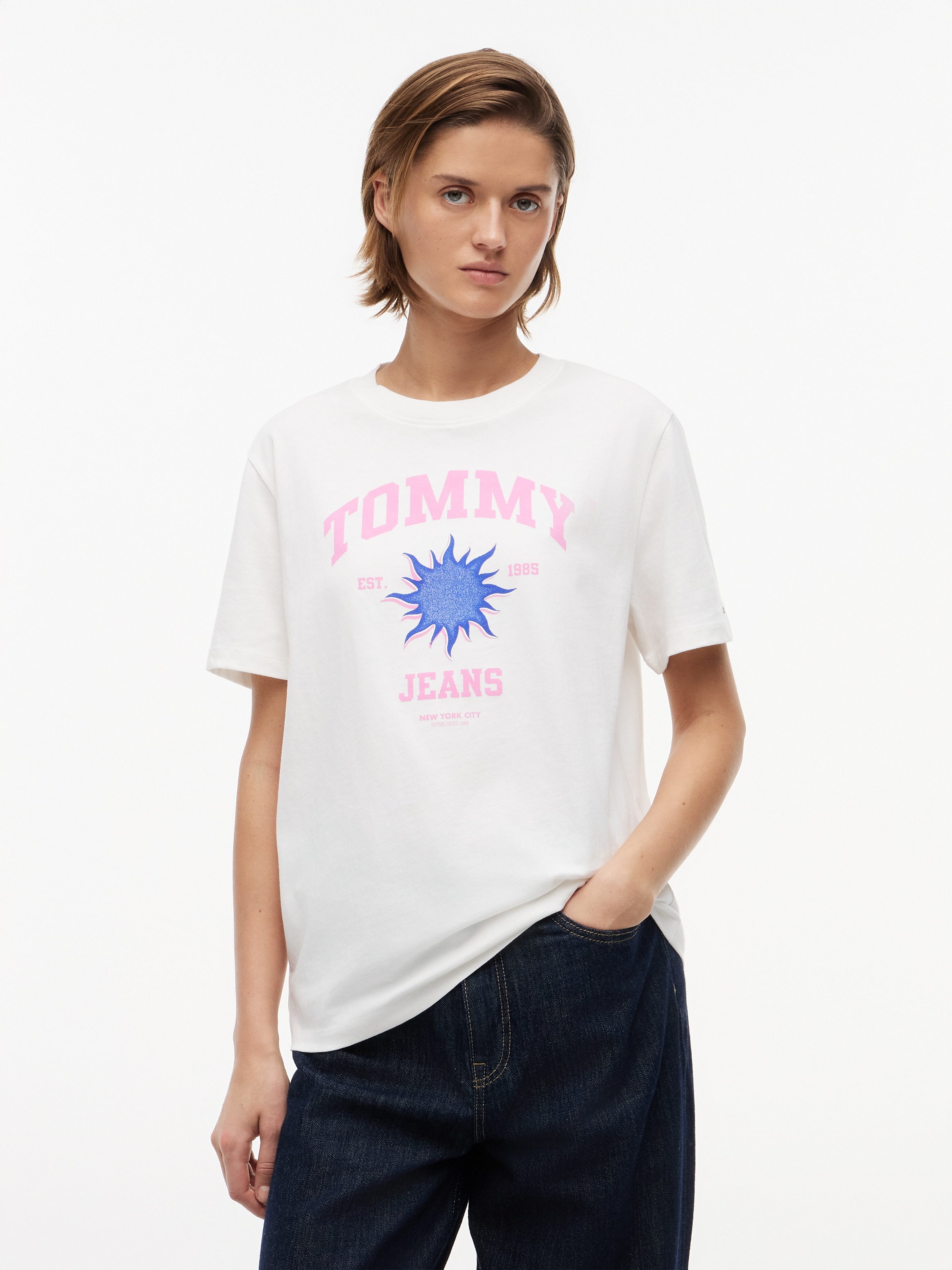 Tommy Jeans T-Shirt "TJW RLX NOVELTY TEE" Baumwolle, relaxed fit
