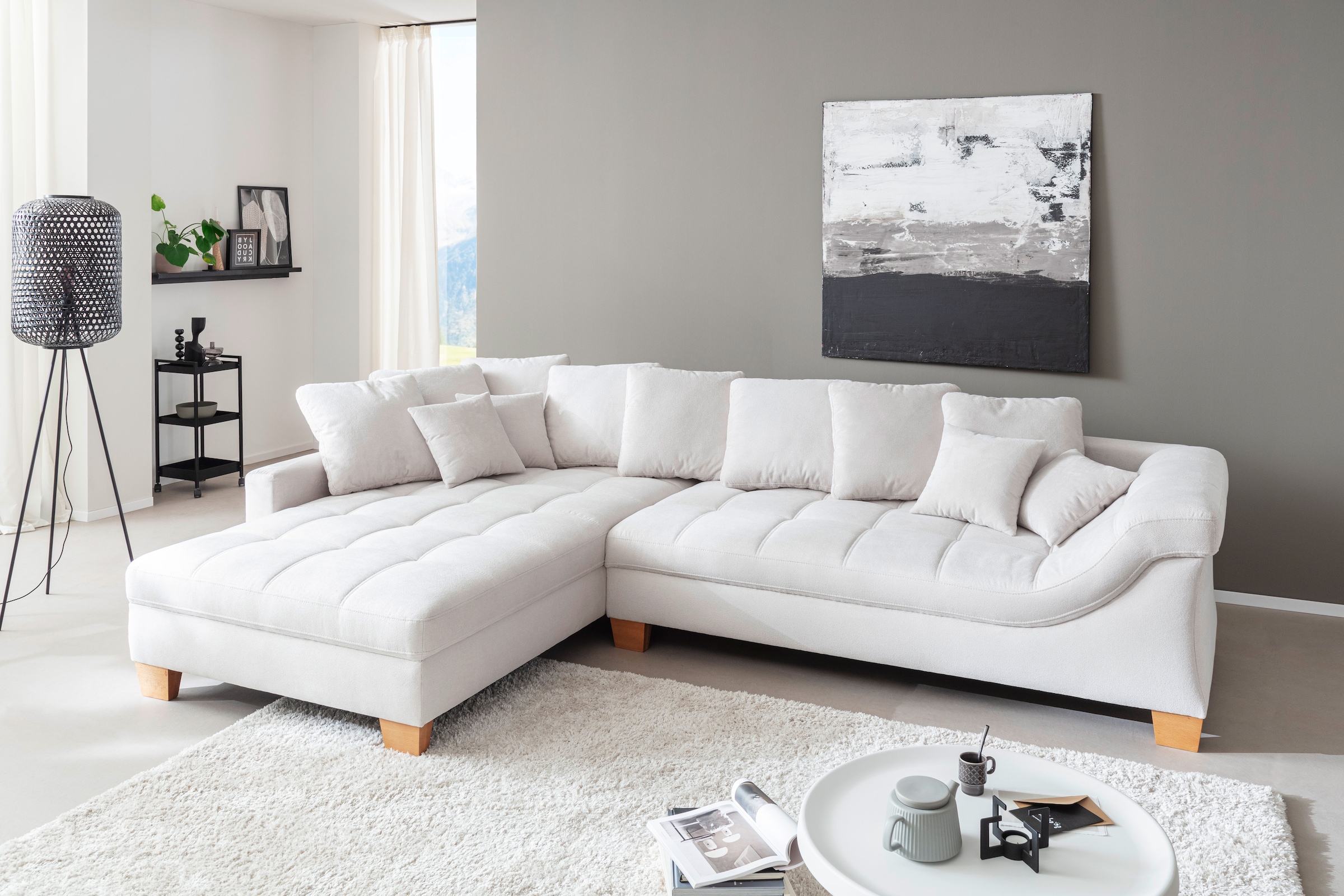 Mr. Couch Ecksofa »Bologna, L-Form, mit Kaltschaum«, bis 140 kg pro Sitzplatz belastbar