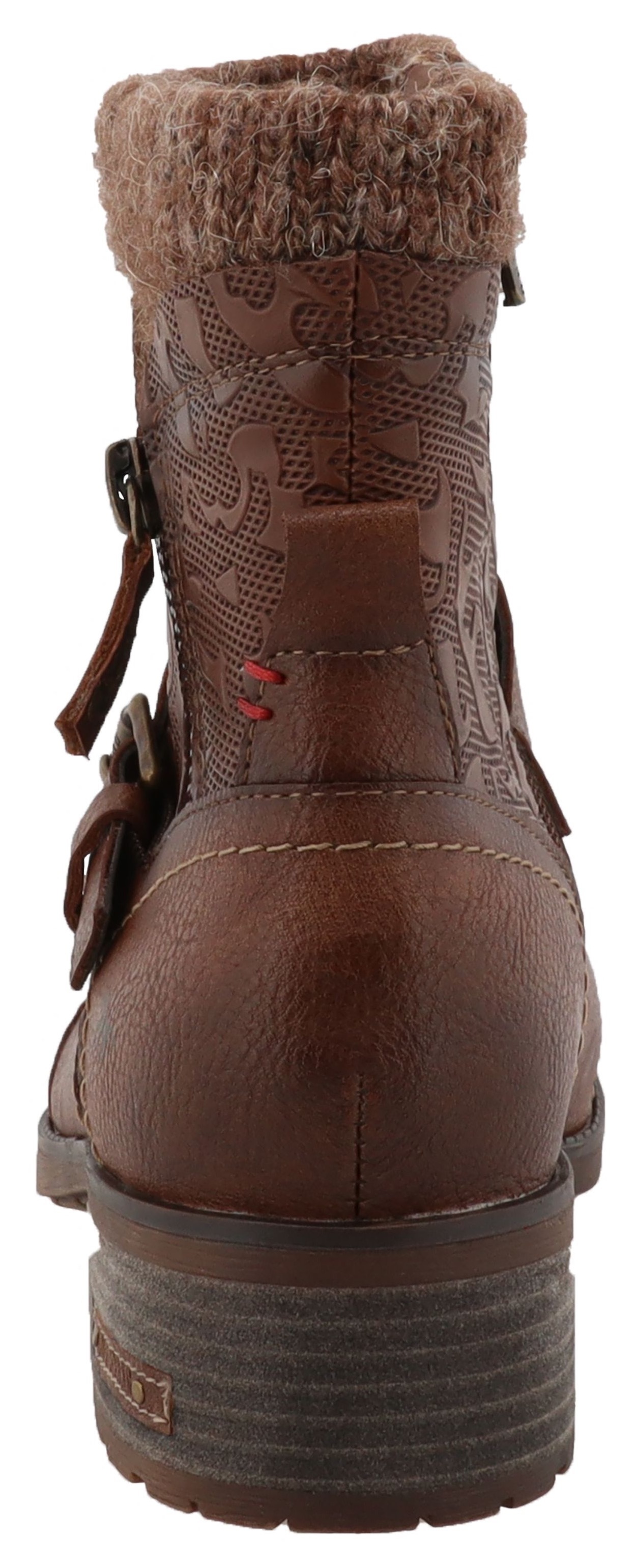 Mustang Shoes Winterstiefelette "Fabienne" Biker Boots mit Blockabsatz und günstig online kaufen