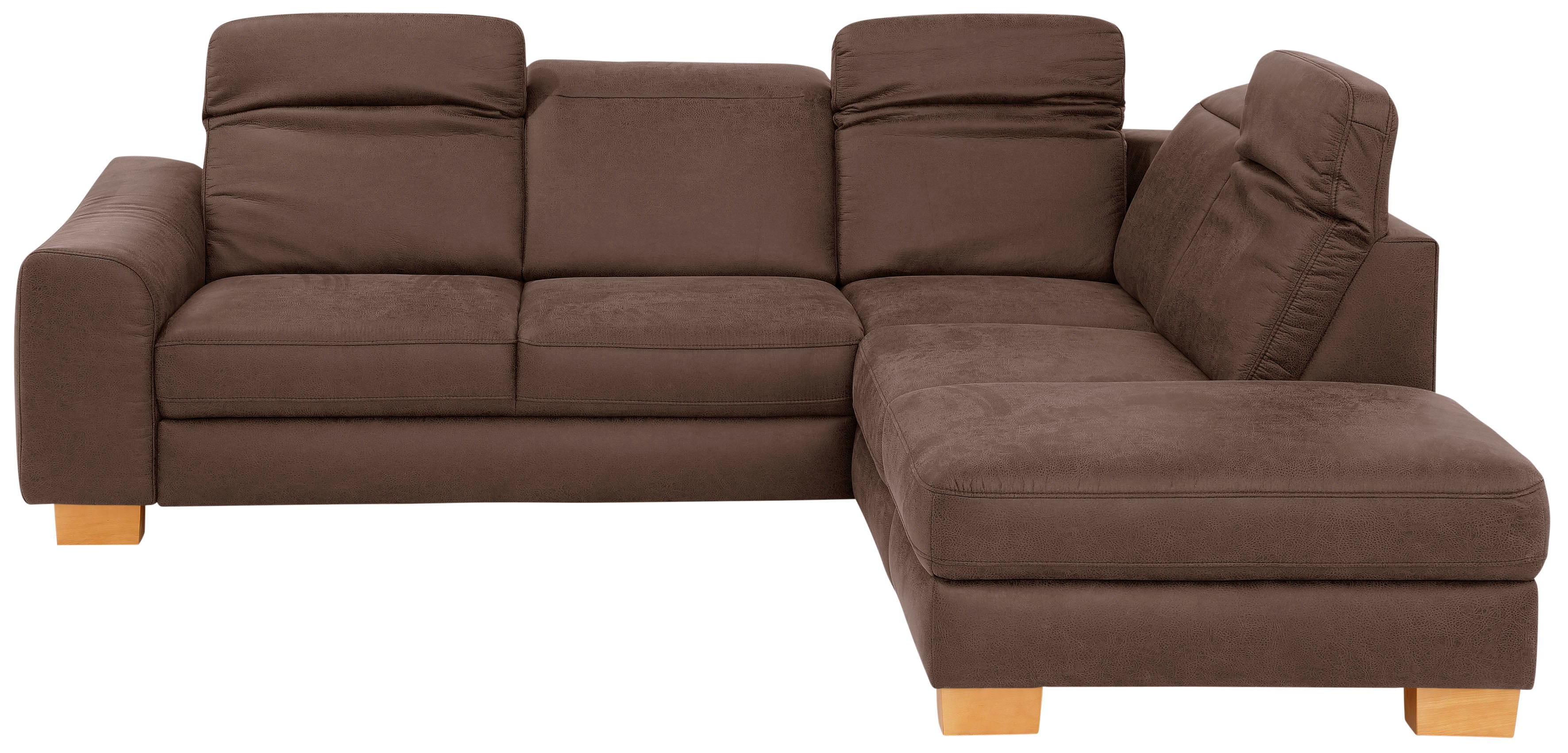 Home affaire Ecksofa "Dundee L-Form" wahlweise mit Kopfteilverstellung und zusätzlich mit Schlaffunktion