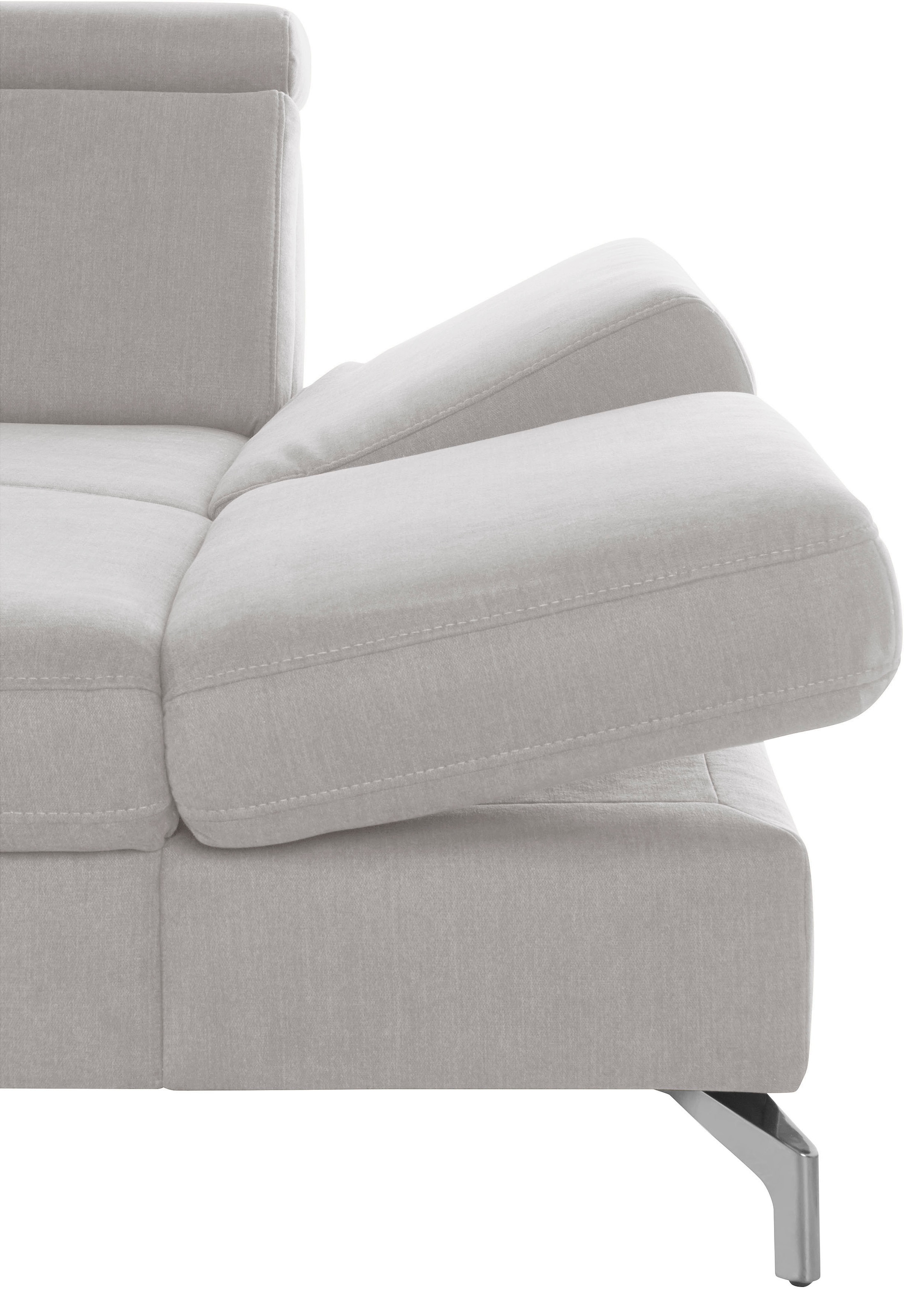 sit&more Wohnlandschaft »Brisbane U-Form«, Fußhöhe 12 cm, inklusive Sitztiefen-, Armteil- und Kopfteilverstellung