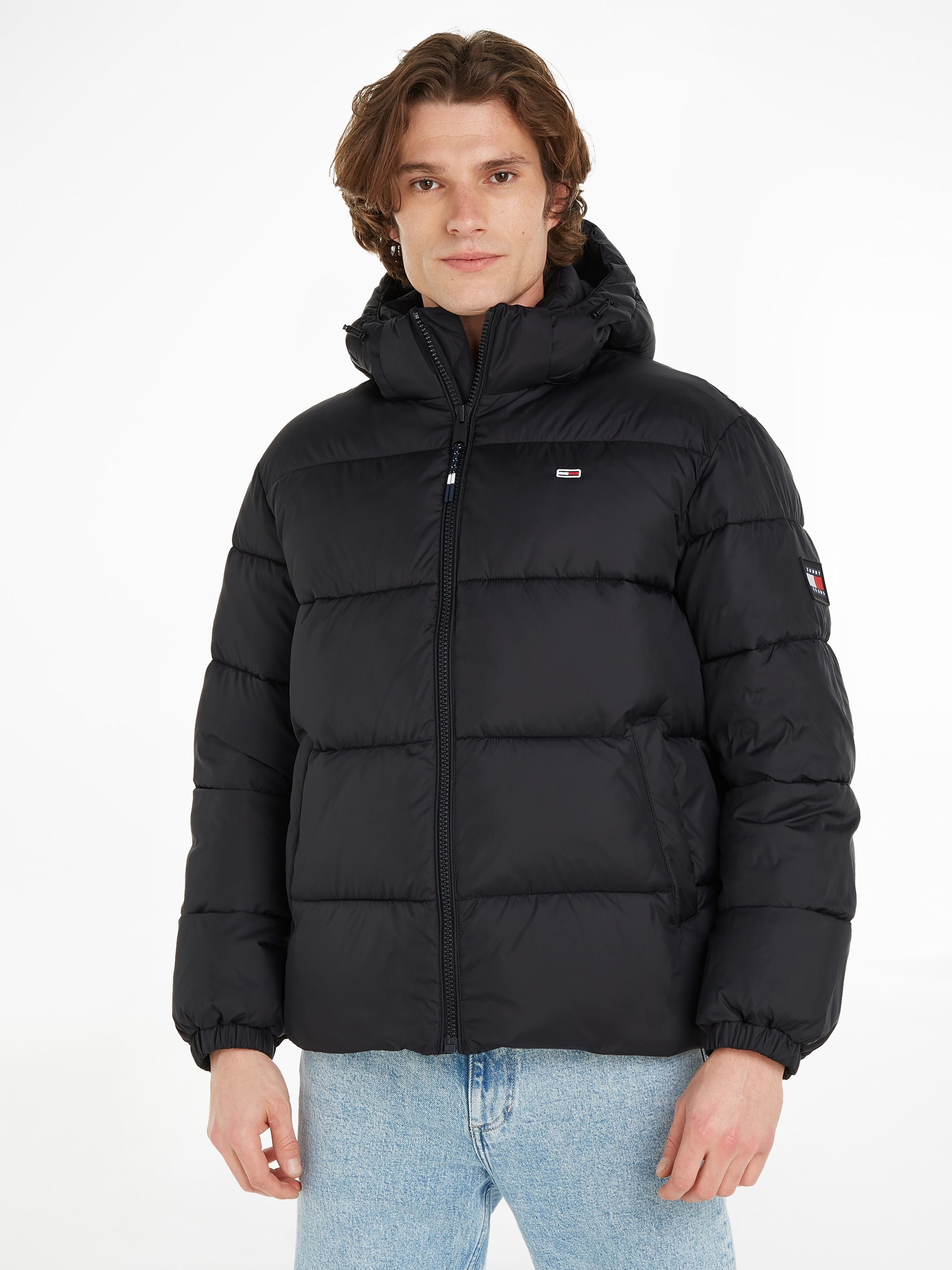 Tommy Jeans Steppjacke "TJM ESSENTIAL PUFFER JACKET", mit Kapuze, mit Logos günstig online kaufen