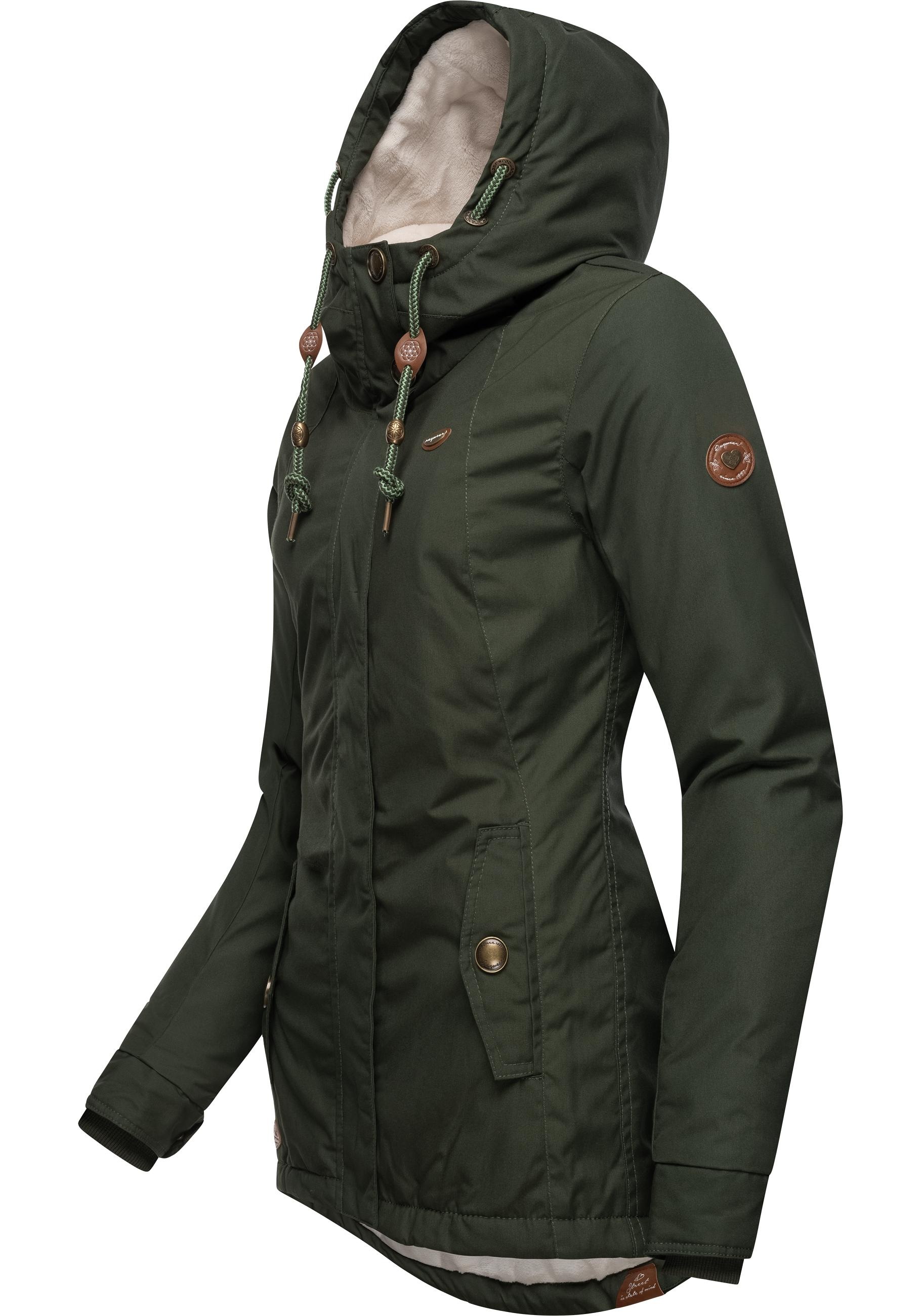 Ragwear Winterjacke »Monade«, mit Kapuze, Damen Winterparka mit Kapuze und m. Fleece gefüttert