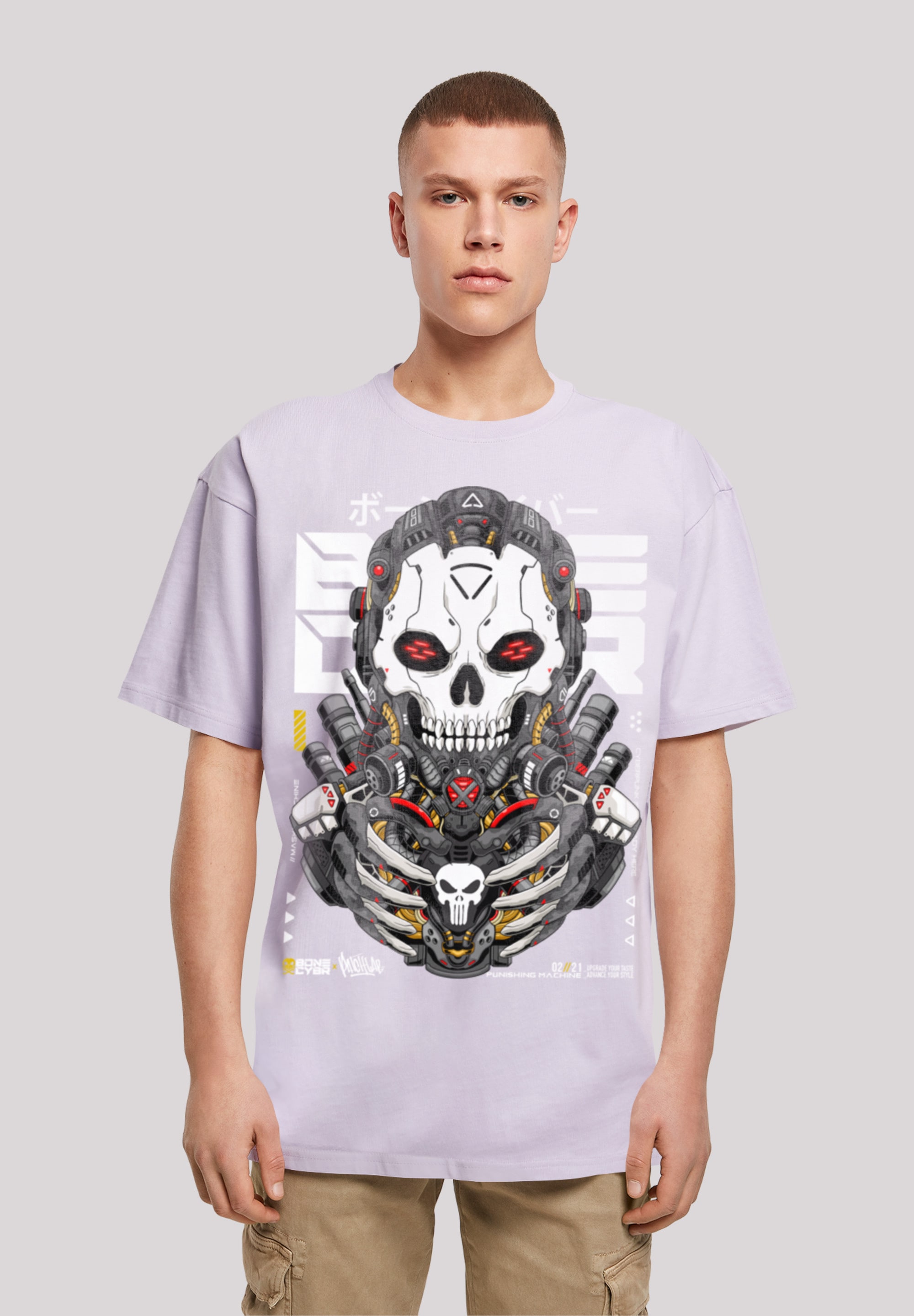 F4NT4STIC T-Shirt »Bone Cyber Punishing Machine CYBERPUNK STYLES«, Print