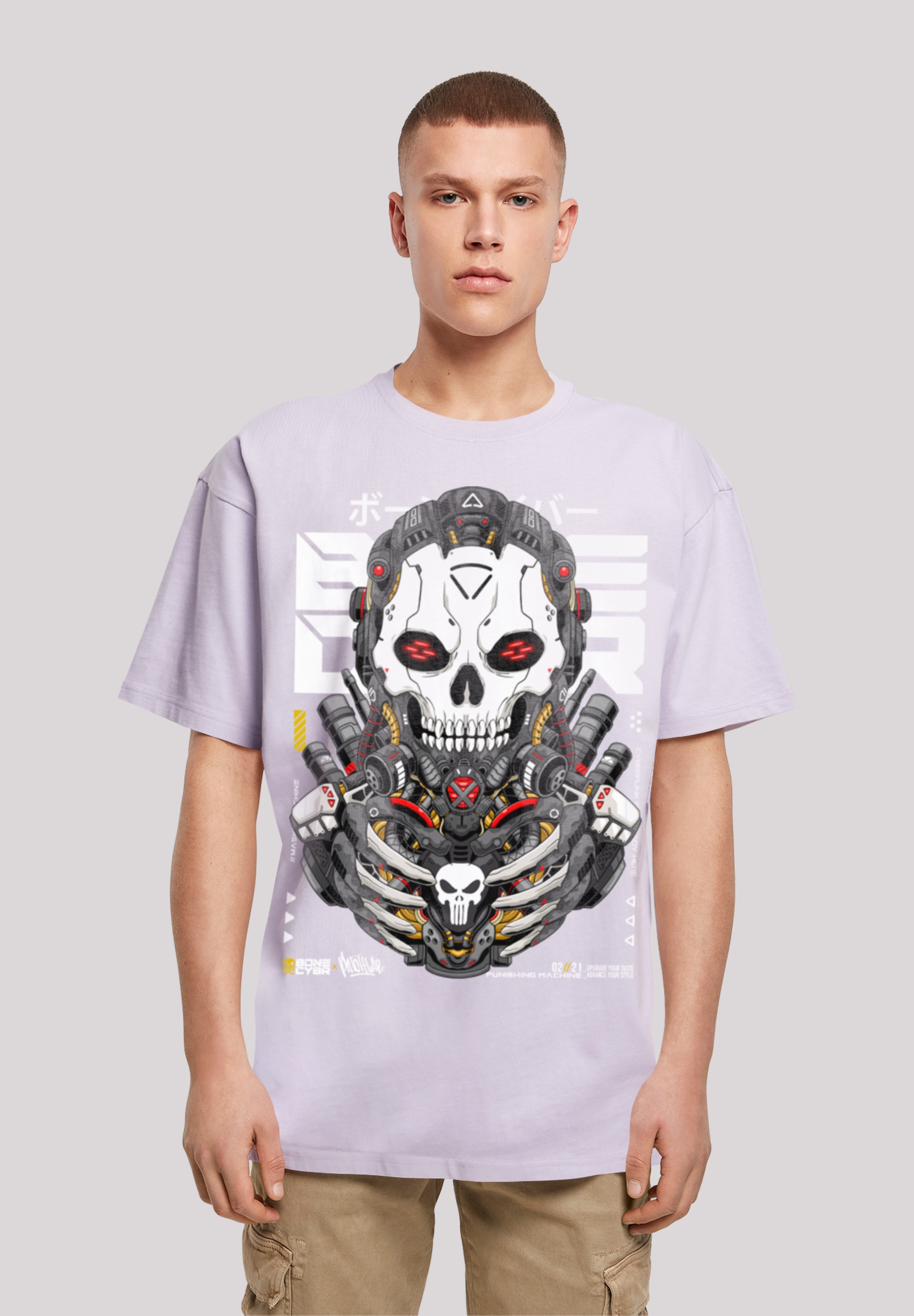 F4NT4STIC T-Shirt "Bone Cyber Punishing Machine CYBERPUNK STYLES", Print