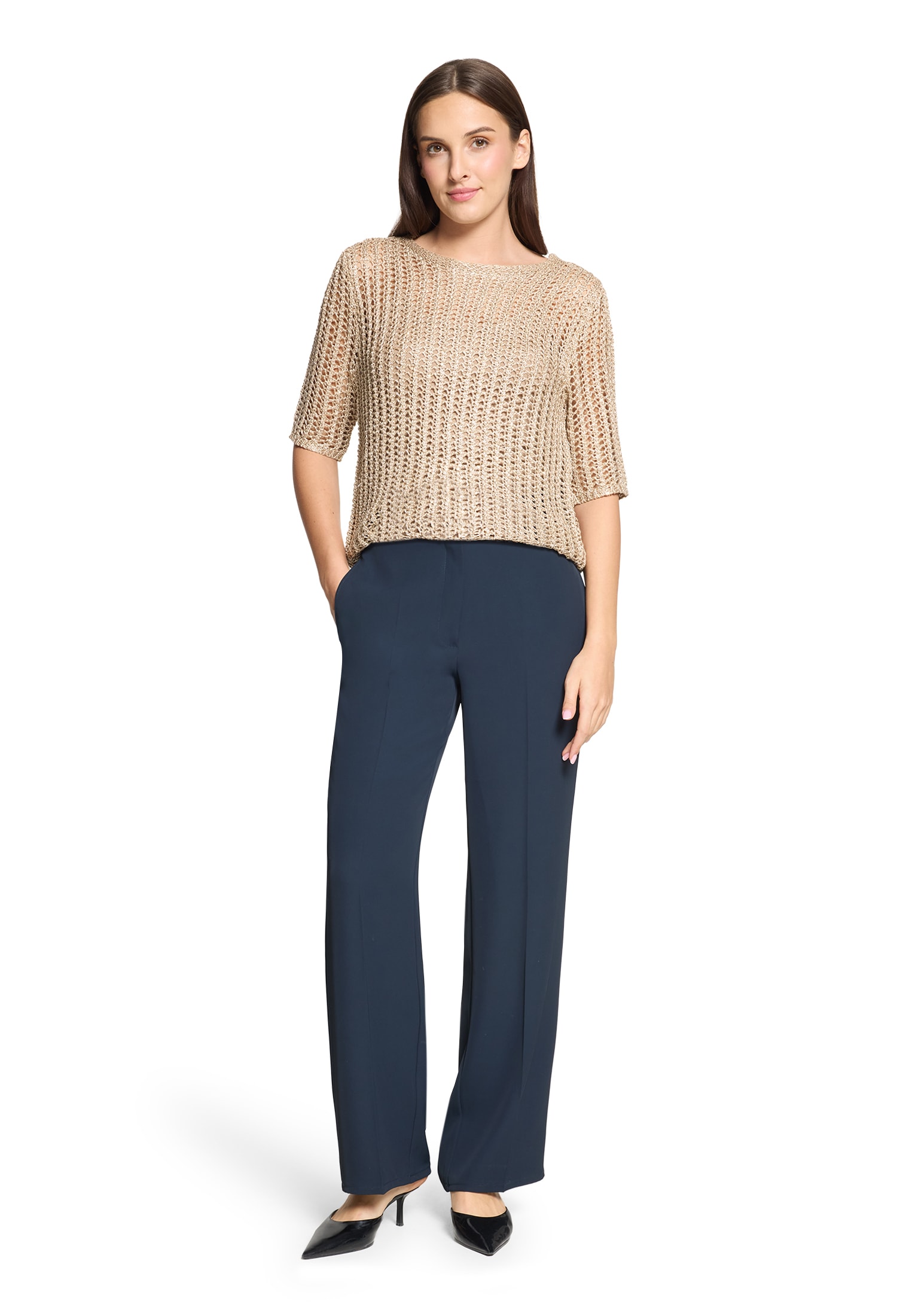 Betty Barclay Kurzarmshirt »Damen mit Lochmuster« 1 Stk.