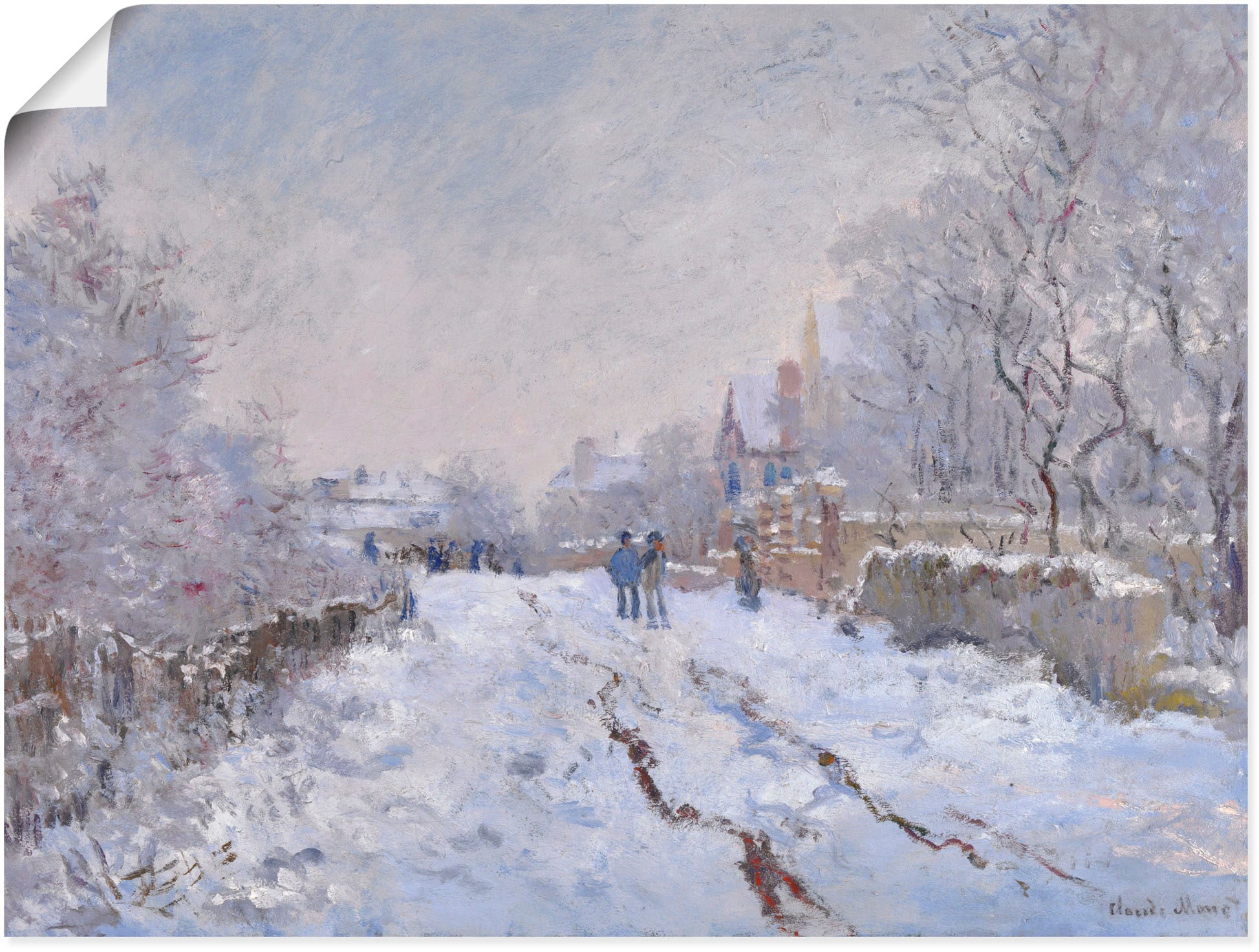 Artland Wandbild "Schnee in Argenteuil." Vier Jahreszeiten Bilder 1 Stk. tl günstig online kaufen