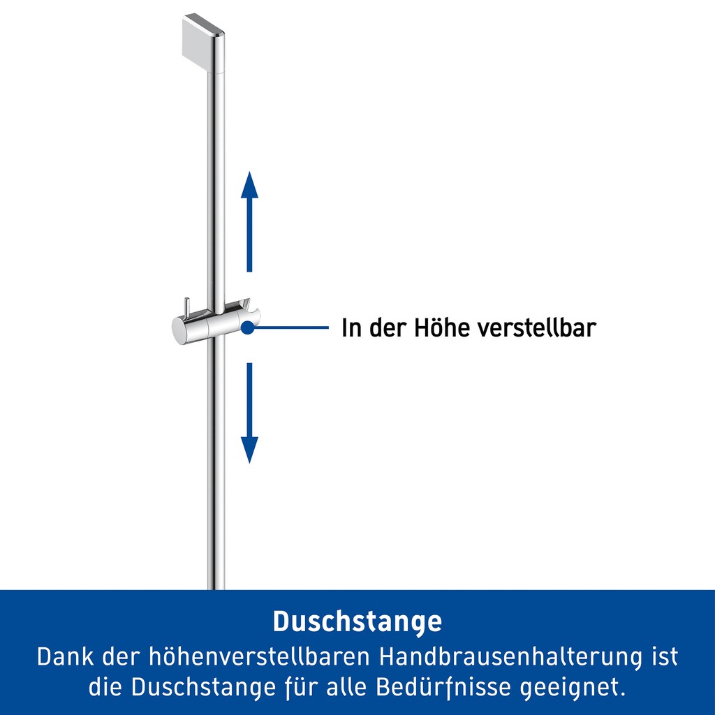 Duravit Stangenbrause-Set »Universal Duschsystem«, (Kombi-Set, Brauseschlauch mit Verdrehschutz)