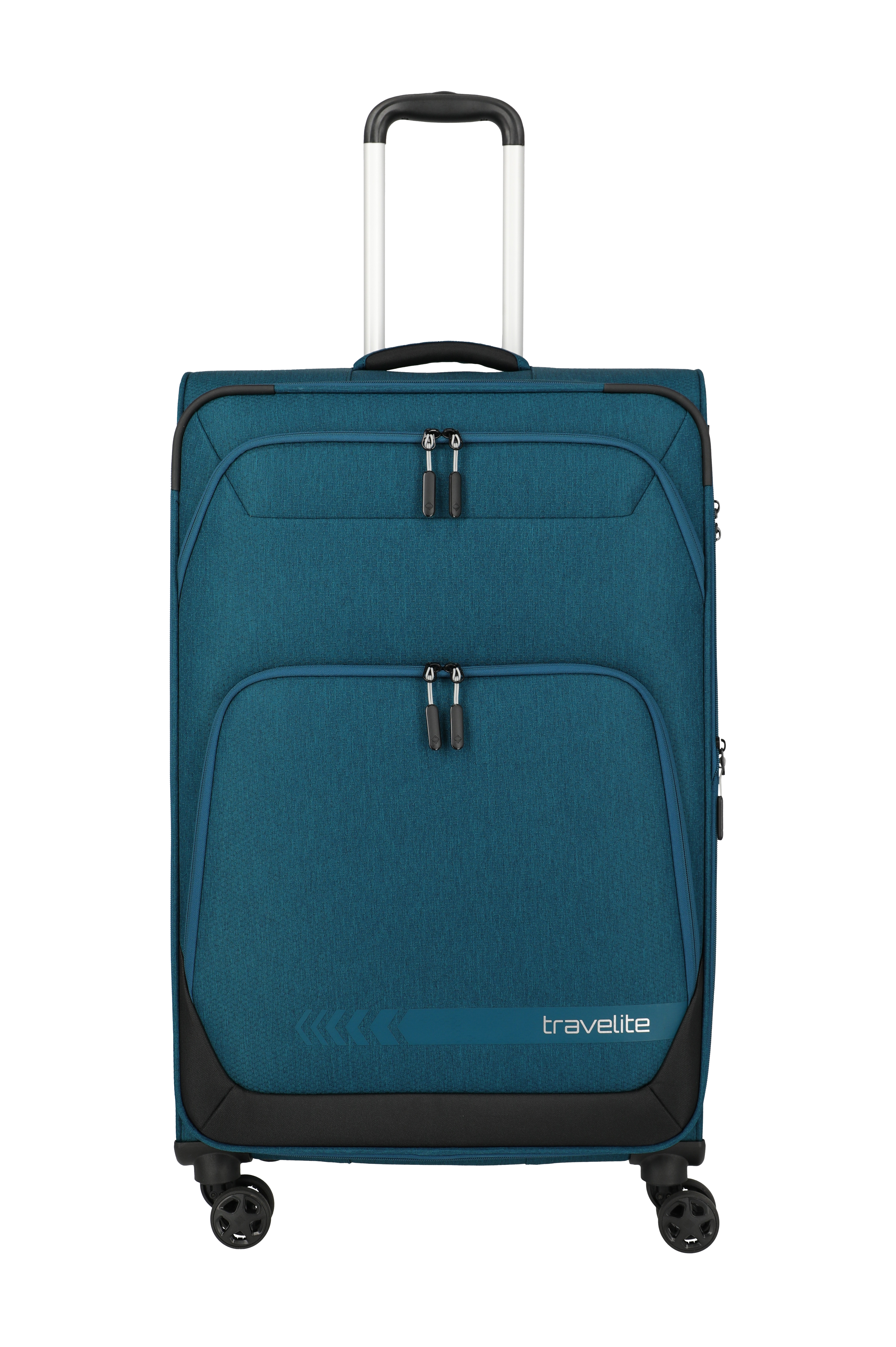 travelite Trolley "KICK OFF Reisekoffer" 110 l 4 Rollen 4 Doppelrollen, Außentaschen und Packgurte – leicht und robust