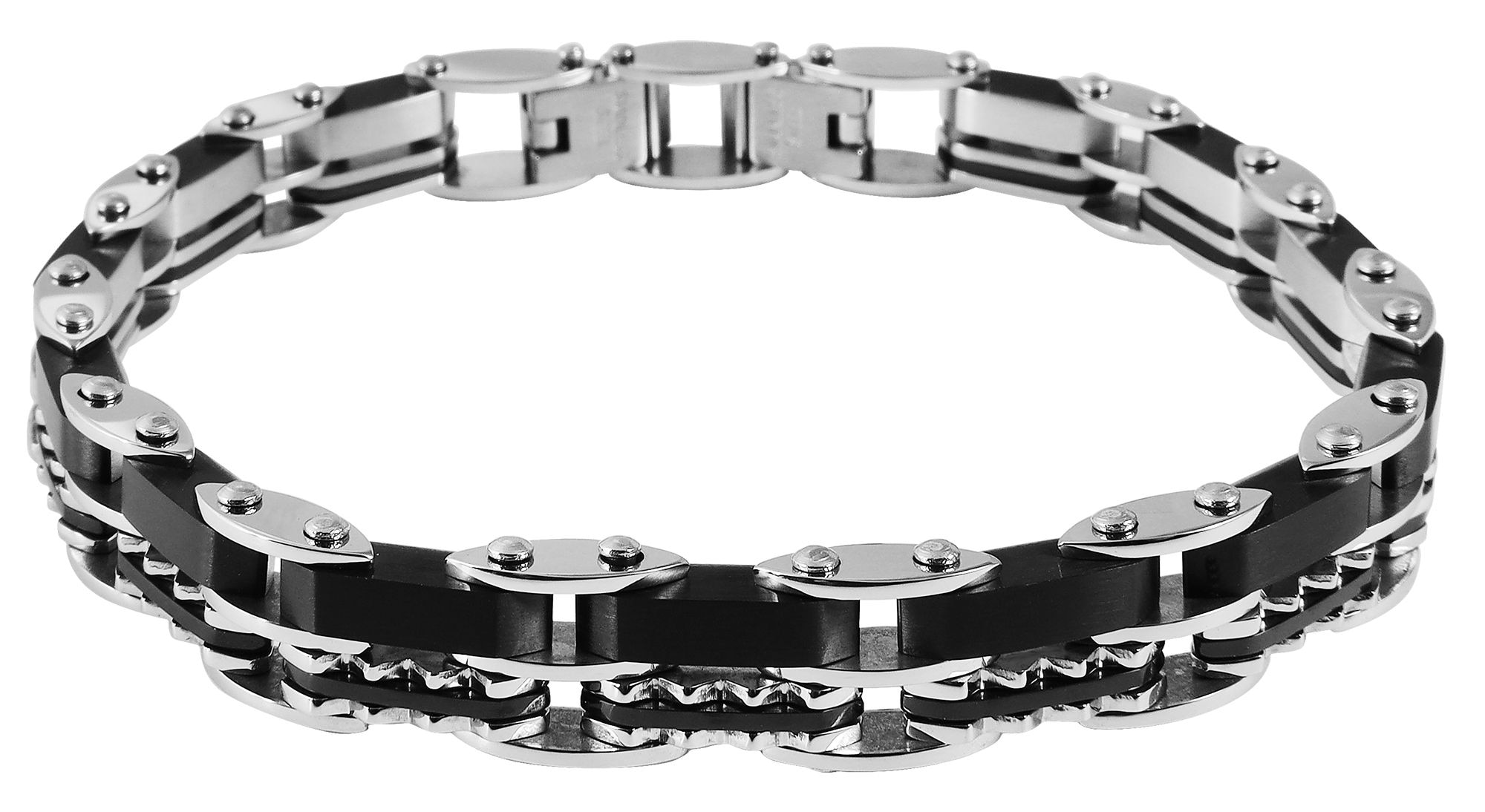 Adelia´s Gliederarmband »Herren Armband – Gliederarmband aus Edelstahl 21 cm« Zum Verschenken – passend für viele Anlässe